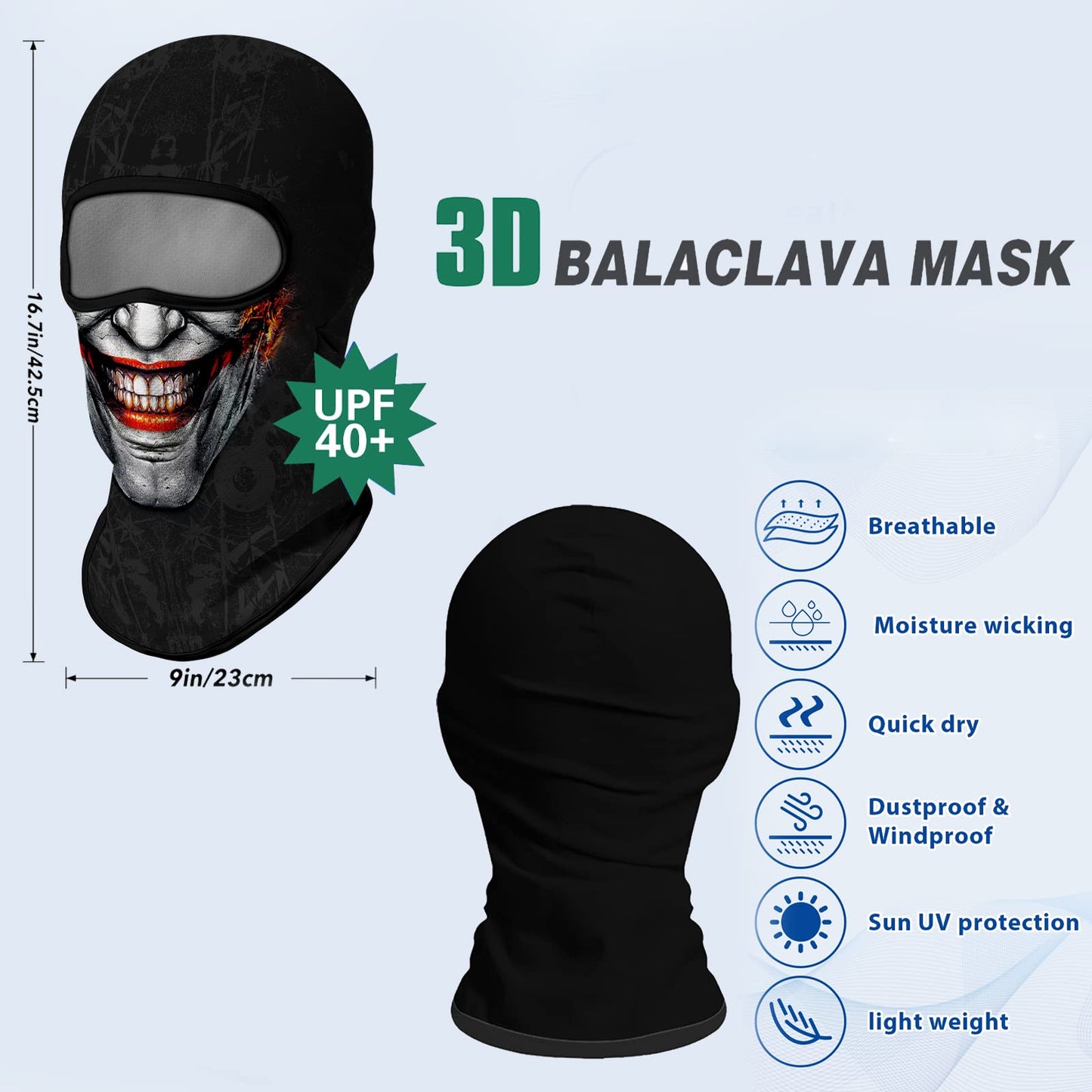 Obacle Balaclava Face Mask Men Women Lightweight for Ski Hunting Cycling Fishing