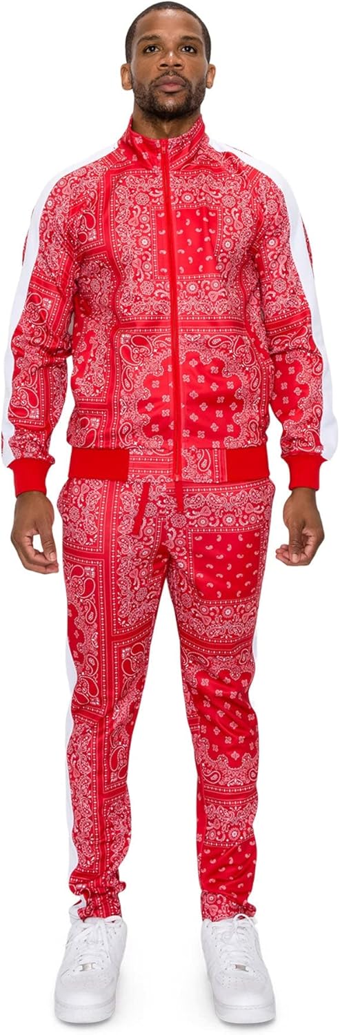 G-Style USA Men's Tiger Pattern Tracksuit Sets
