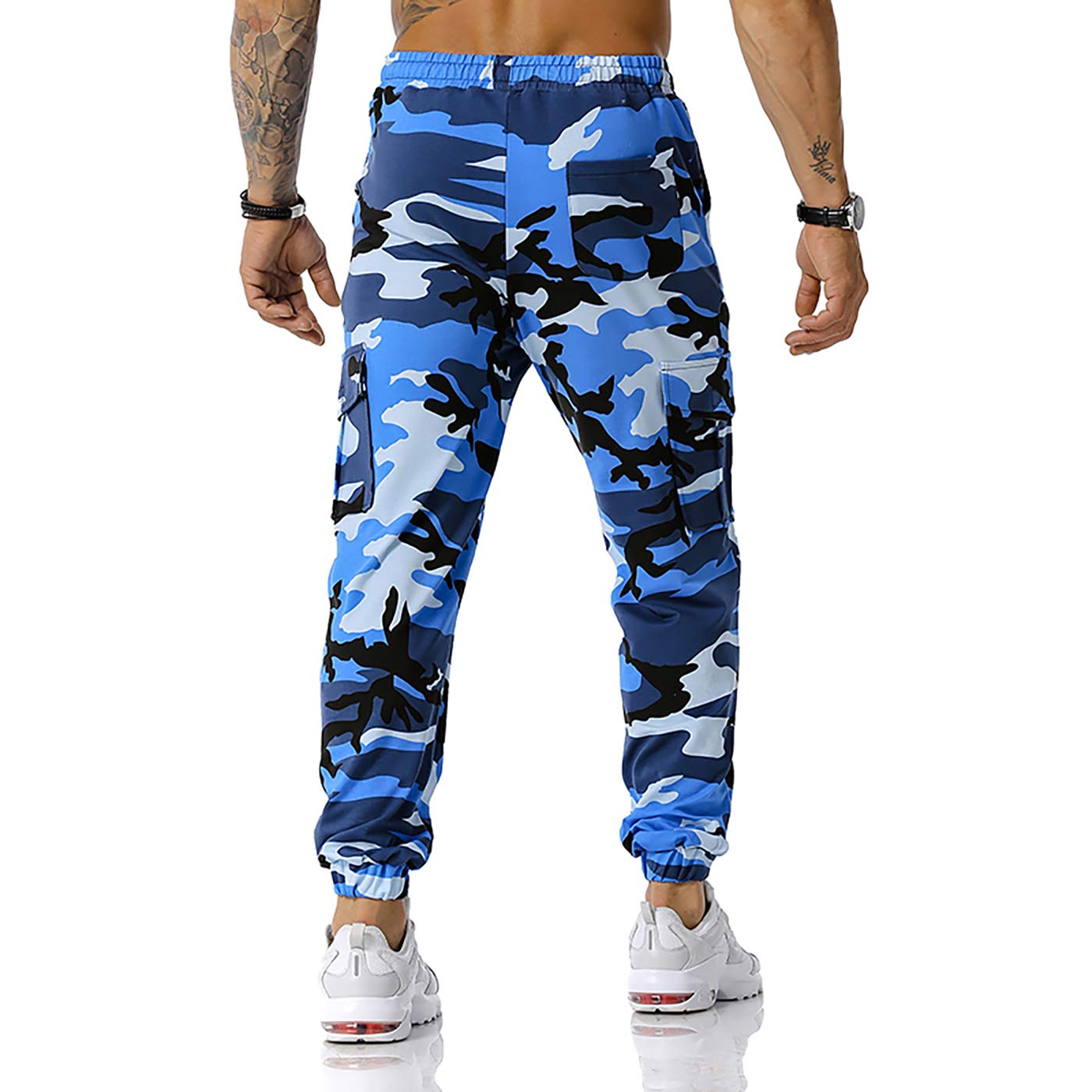 GRAJTCIN Casual Camo Joggers Sweatpants for Men Lightweight Hiking Outdoor Sweatpants Streetwear Pants for Men