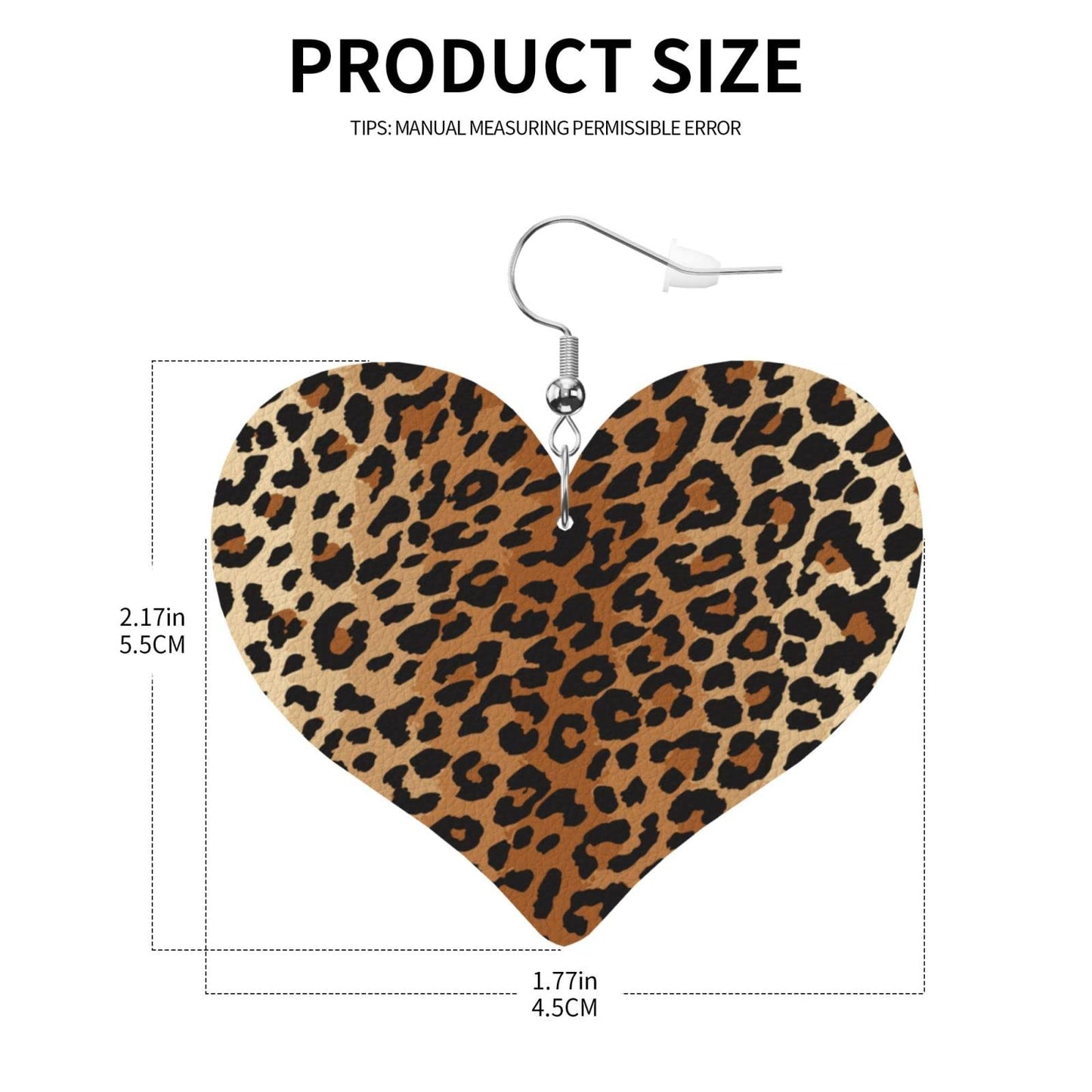 Heart Dangle Faux Leather Earrings For Women