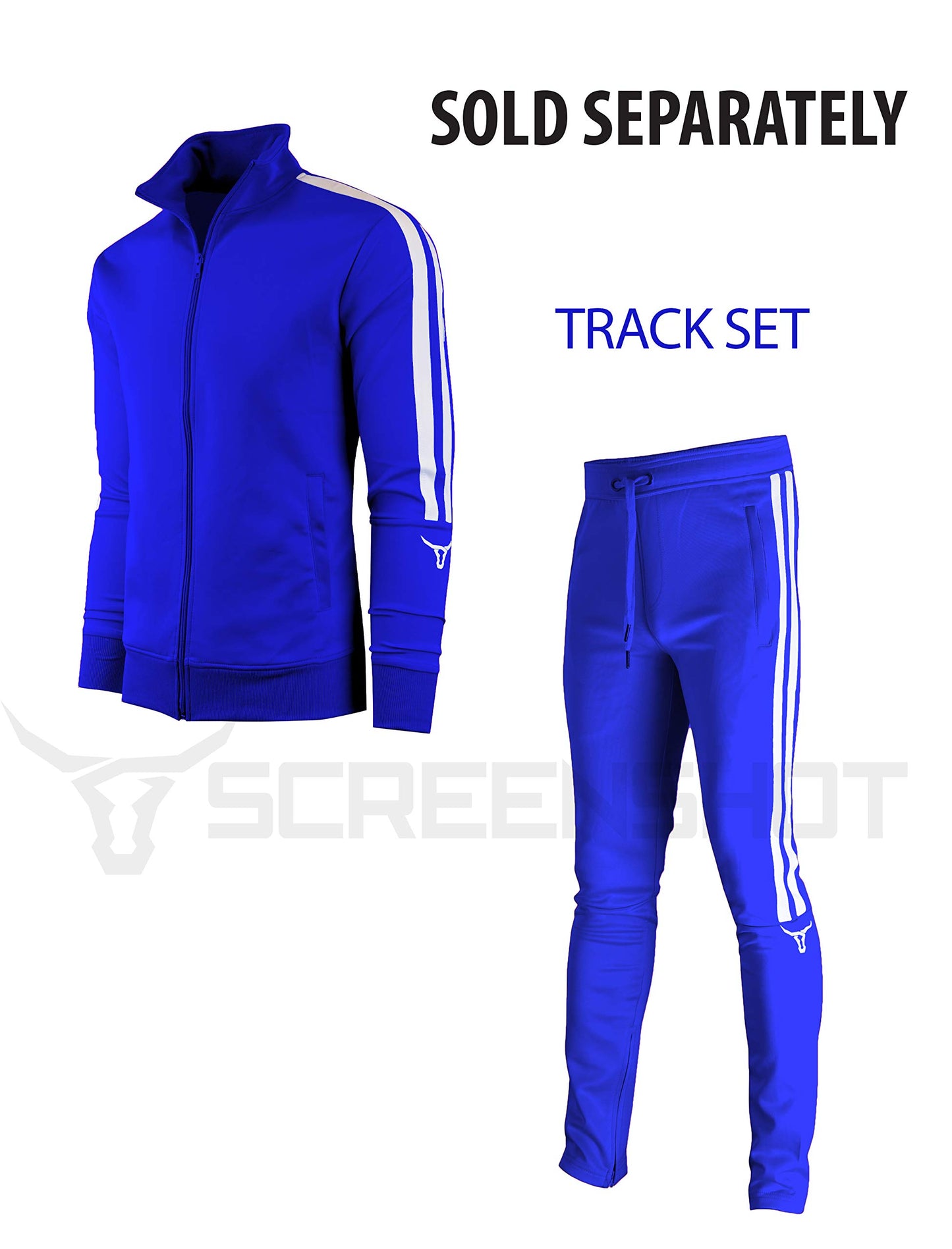 SCREENSHOT Mens Urban Hip Hop Premium Track Jacket - Slim Fit Side Taping Sportswear Urbanwear Streetwear Fashion Top