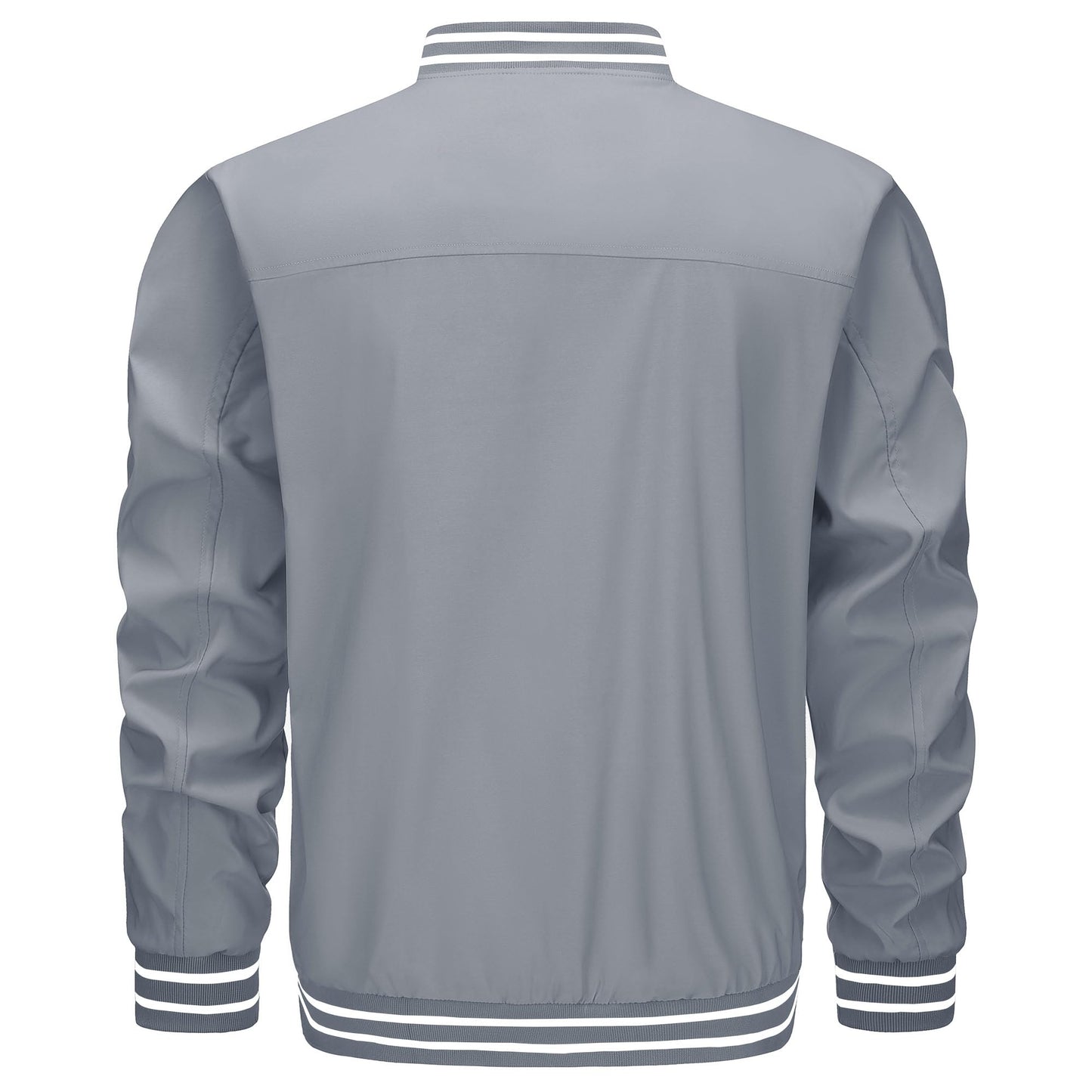 TACVASEN Men's Lightweight Jacket Casual Spring Fall Windbreaker Bomber Zip Up Coat With Pocket