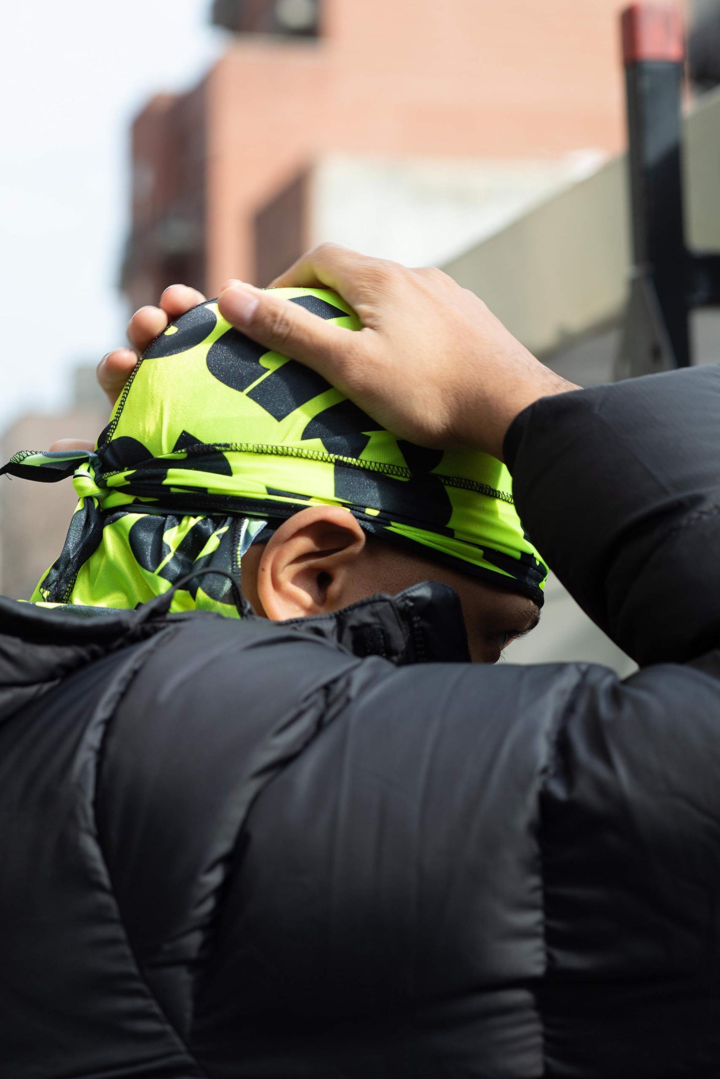 Superstitch Supersilky Ultra Silky Durag x Wavebuilder | 30+ Styles Premium Designer Durags for Men | 360 Waves |Camo Camouflage (Five Star)