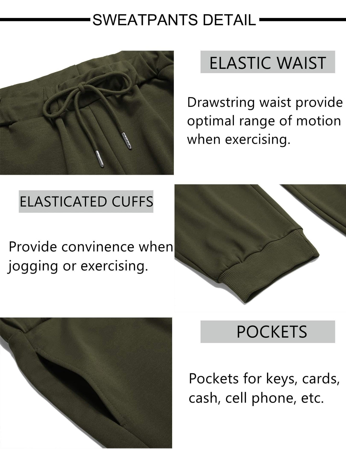 COOFANDY Sweatsuits for Men 2 Piece Tracksuit Casual Athletic Jogging Suit Hooded Set