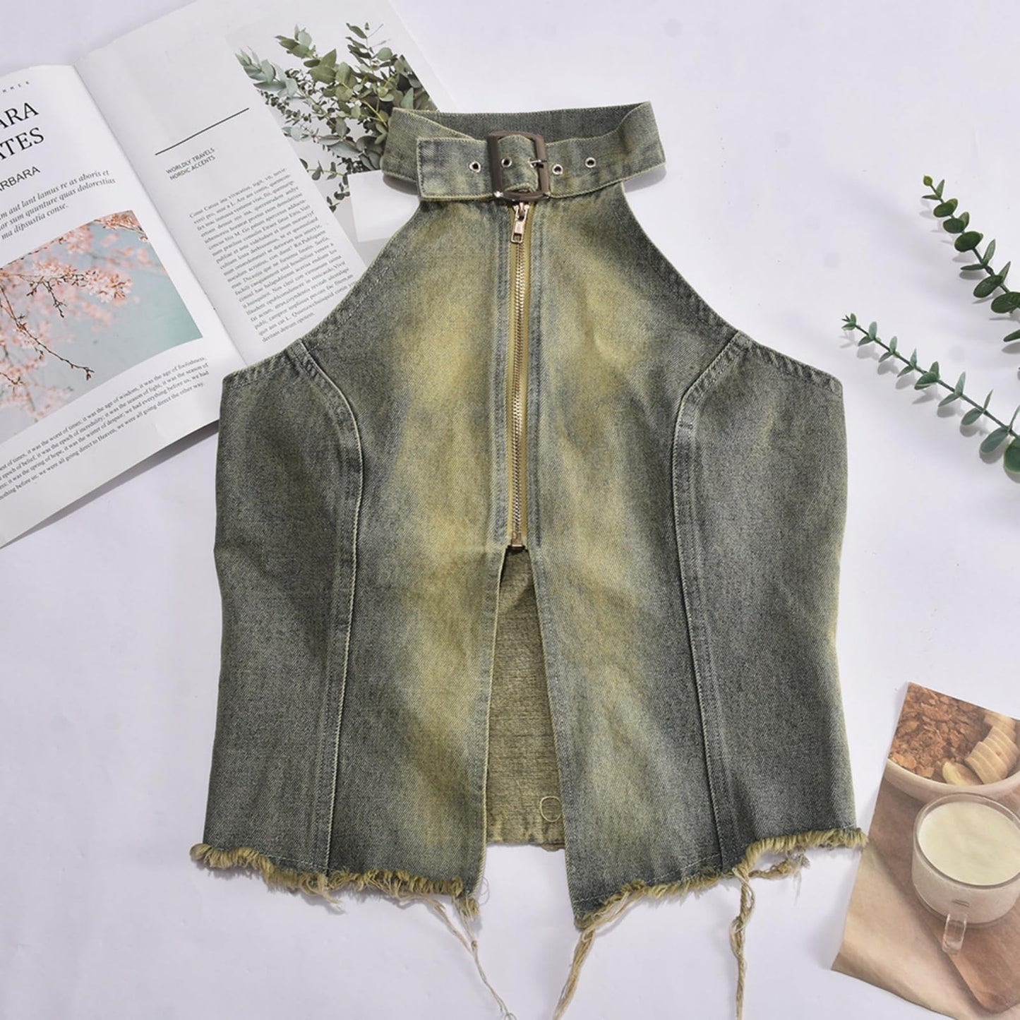 Womens Summer Cute Camo Button Down Cropped Jean Jacket Casual Lapel Outwear Denim Shirts Blouse Top