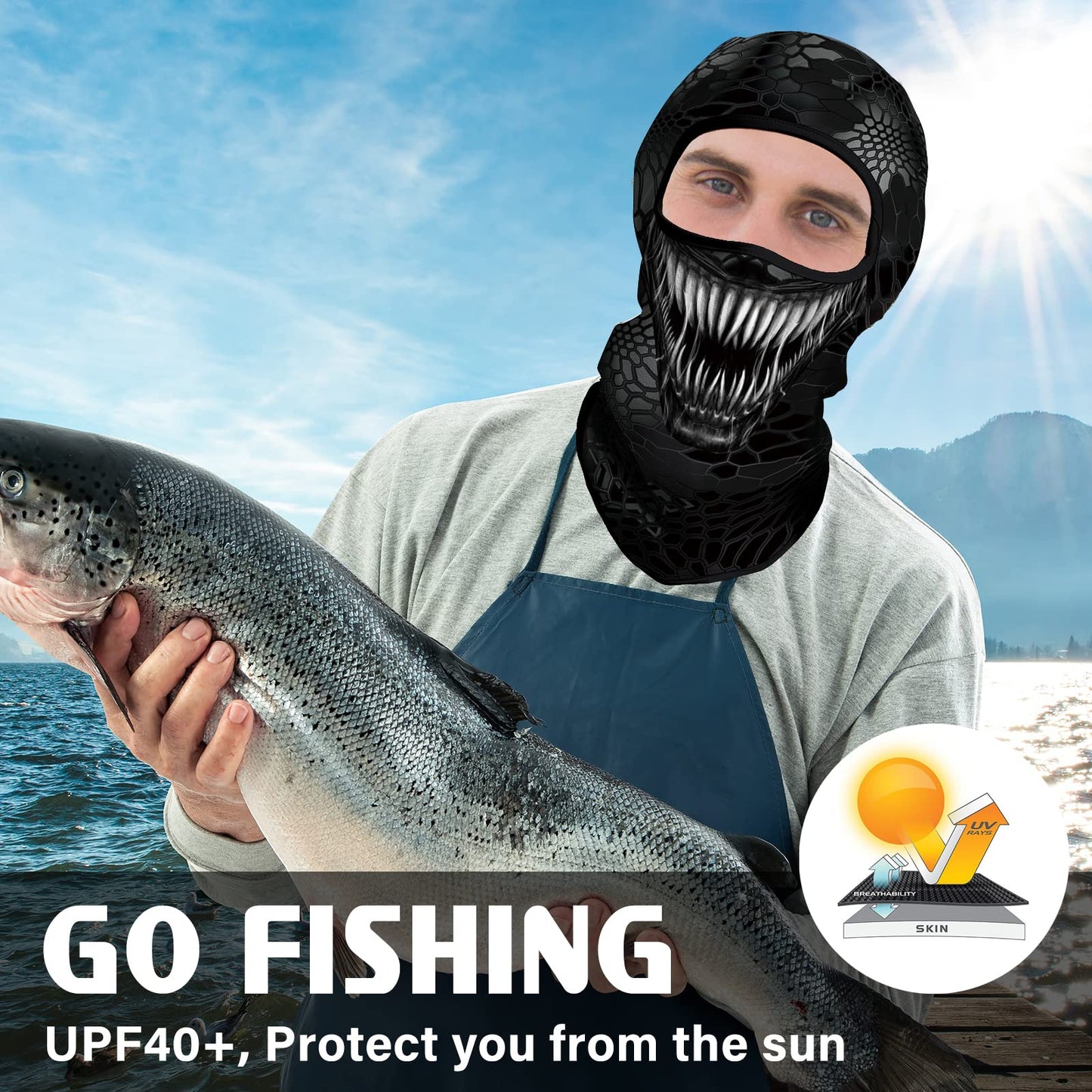 Obacle Balaclava Face Mask Men Women Lightweight for Ski Hunting Cycling Fishing