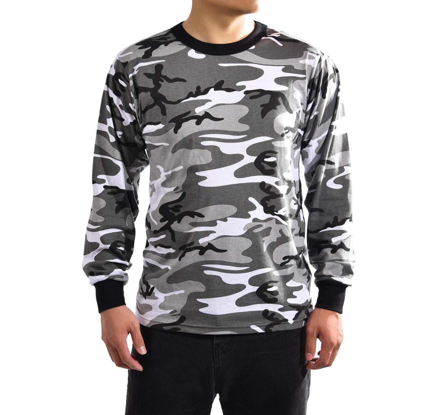 BACKBONE Mens Army Military Gym Training Outdoor Hunt Camp Camouflage Long Sleeve Tee T-Shirt