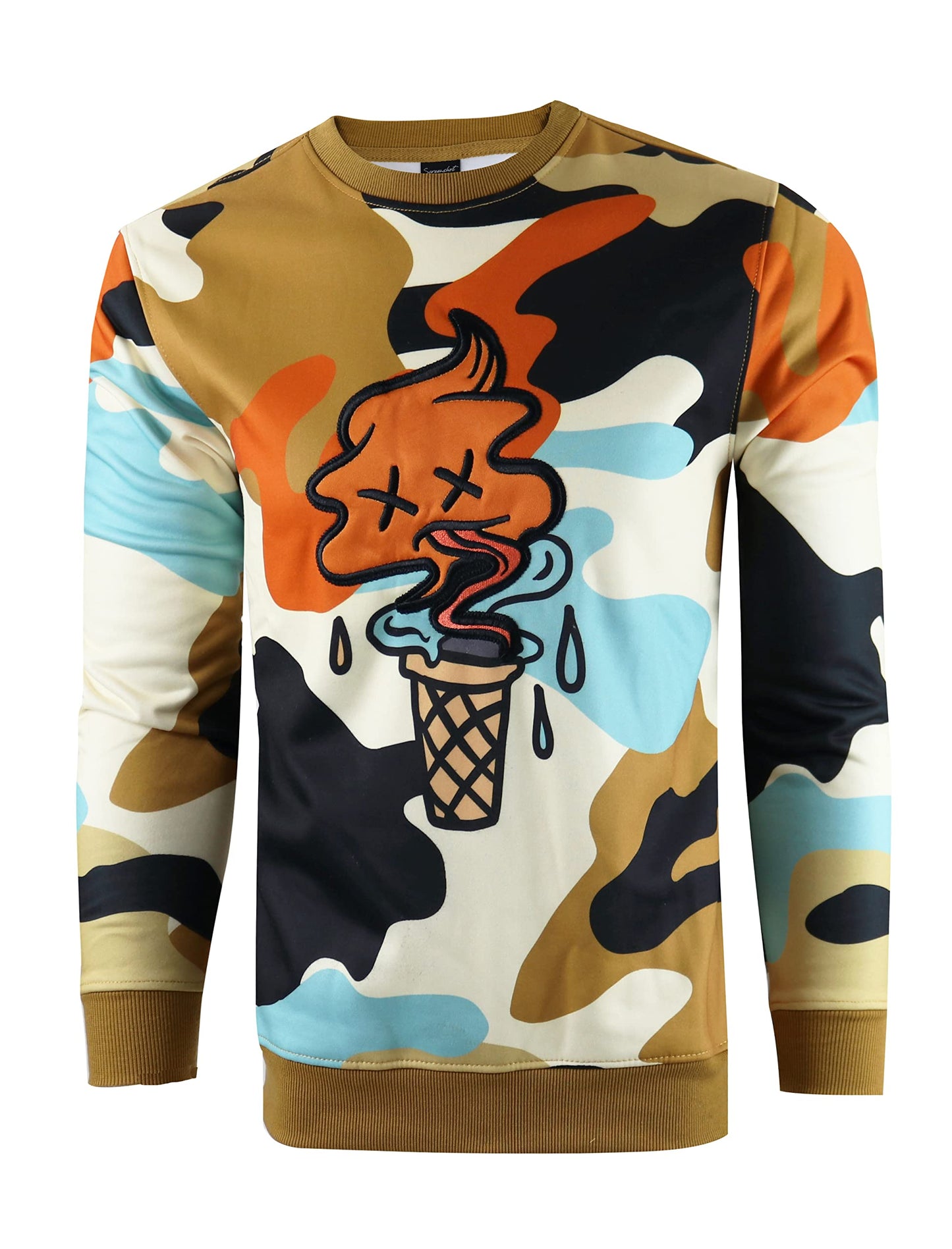 Screenshotbrand Mens Urban Hip Hop Premium Fleece - Pullover Active Urbanwear Street Fashion Crew Neck Sweatshirt