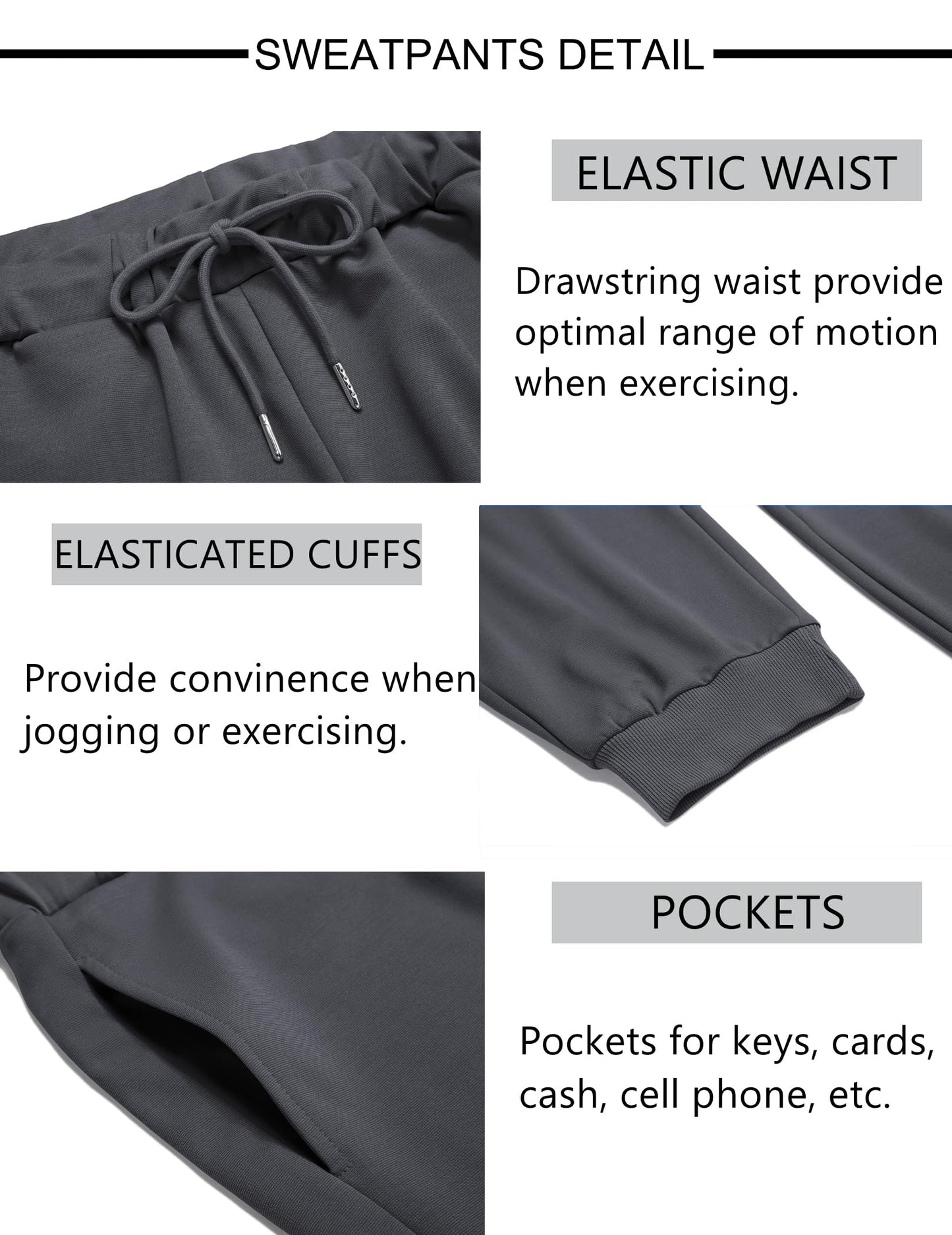 COOFANDY Sweatsuits for Men 2 Piece Tracksuit Casual Athletic Jogging Suit Hooded Set