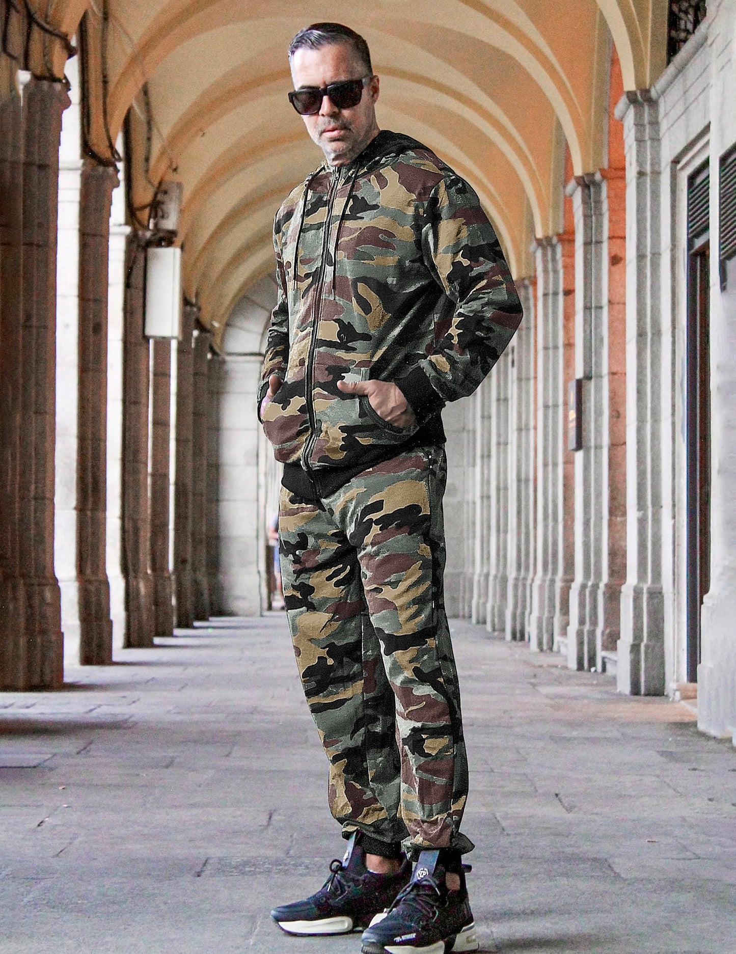 COOFANDY Sweatsuits for Men 2 Piece tracksuit Sets Full Zip Hoodie Sweatpants for Men Casual Sports Jogging Suits S-4XL