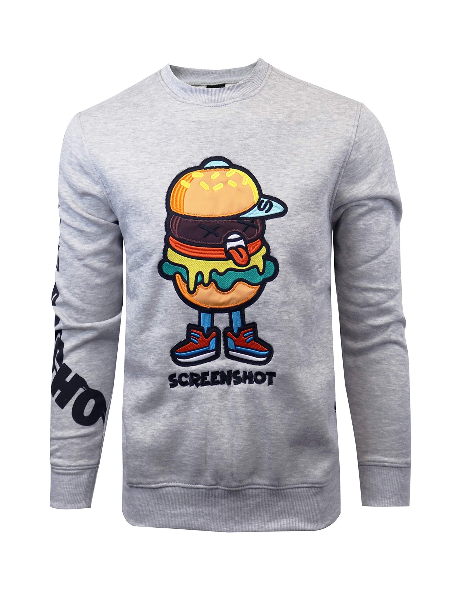 Screenshotbrand Mens Urban Hip Hop Premium Fleece - Pullover Active Urbanwear Street Fashion Crew Neck Sweatshirt