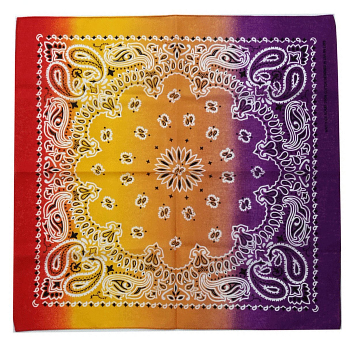 xsby 12 Piece Novelty Bandanas Paisley 100% Cotton Headwear