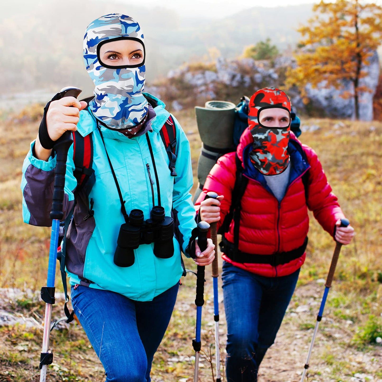 Geyoga 8 Pcs Balaclava Ski Mask Sun Protection Windproof Balaclava UV Protection Summer Full Face Covering for Outdoor Sports