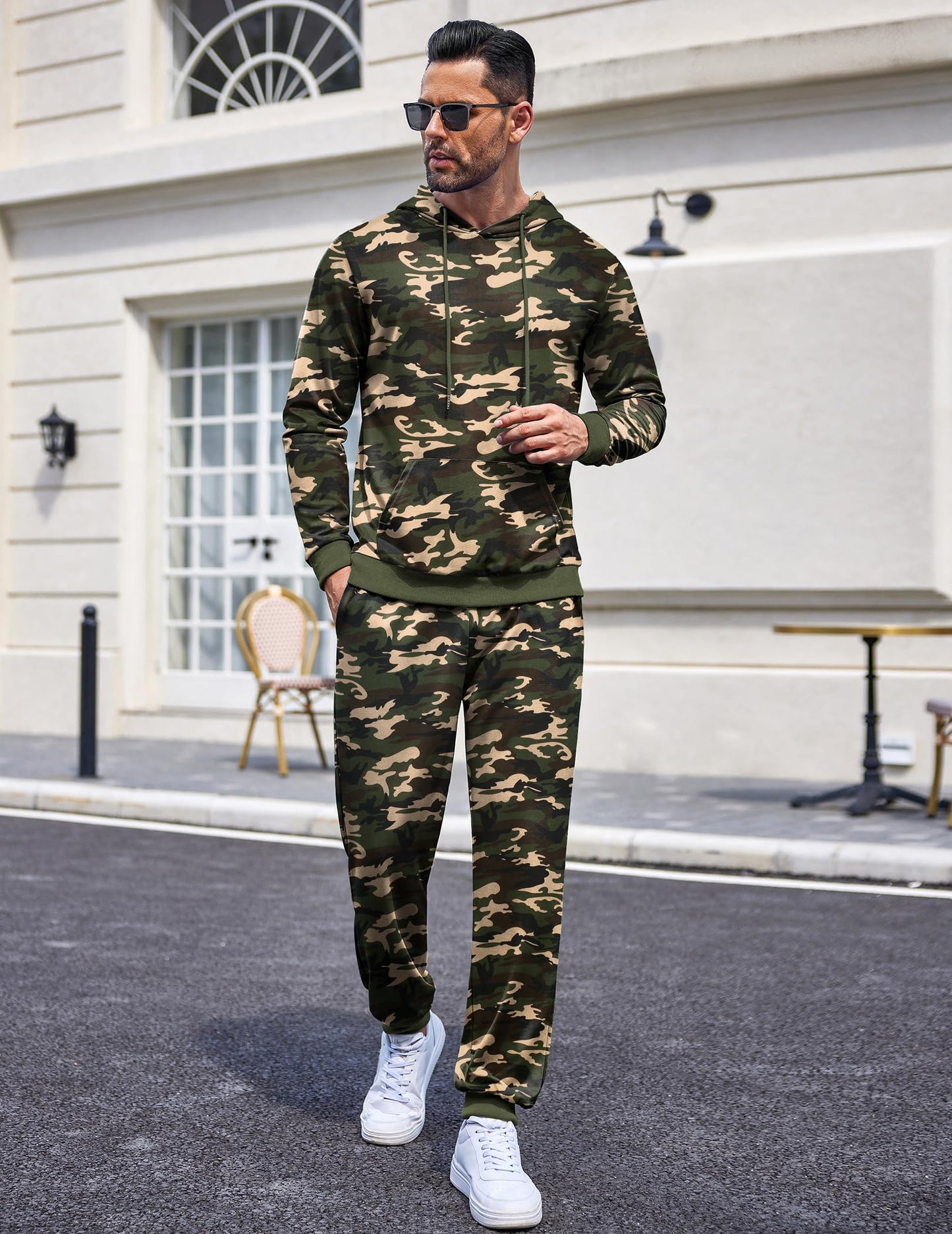 COOFANDY Sweatsuits for Men 2 Piece Tracksuit Casual Athletic Jogging Suit Hooded Set