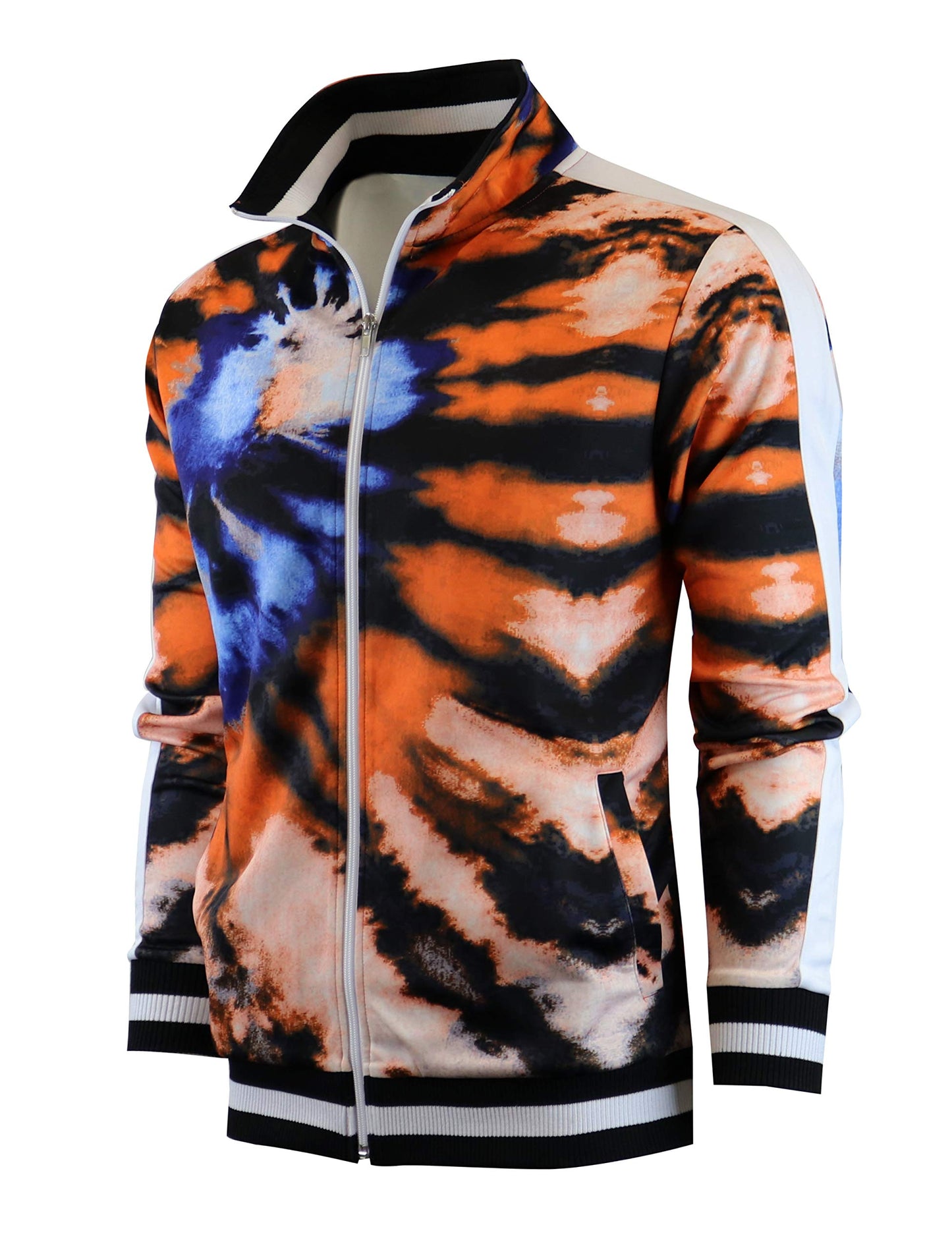 SCREENSHOT Mens Urban Hip Hop Premium Track Jacket - Slim Fit Side Taping Sportswear Urbanwear Streetwear Fashion Top