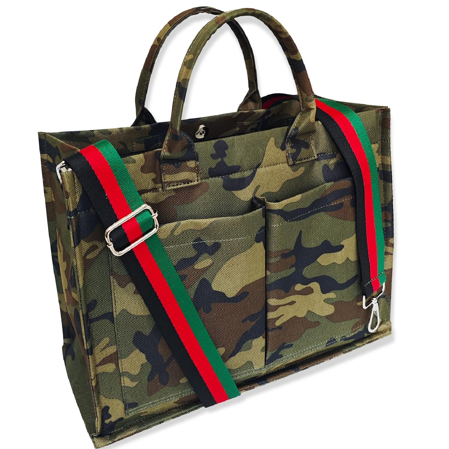 Dyalsa Tote Bags for Women, Canvas Handbag Tote Purse Crossbody Bags with Zip Medium Shoulder Bags for Work and Travel