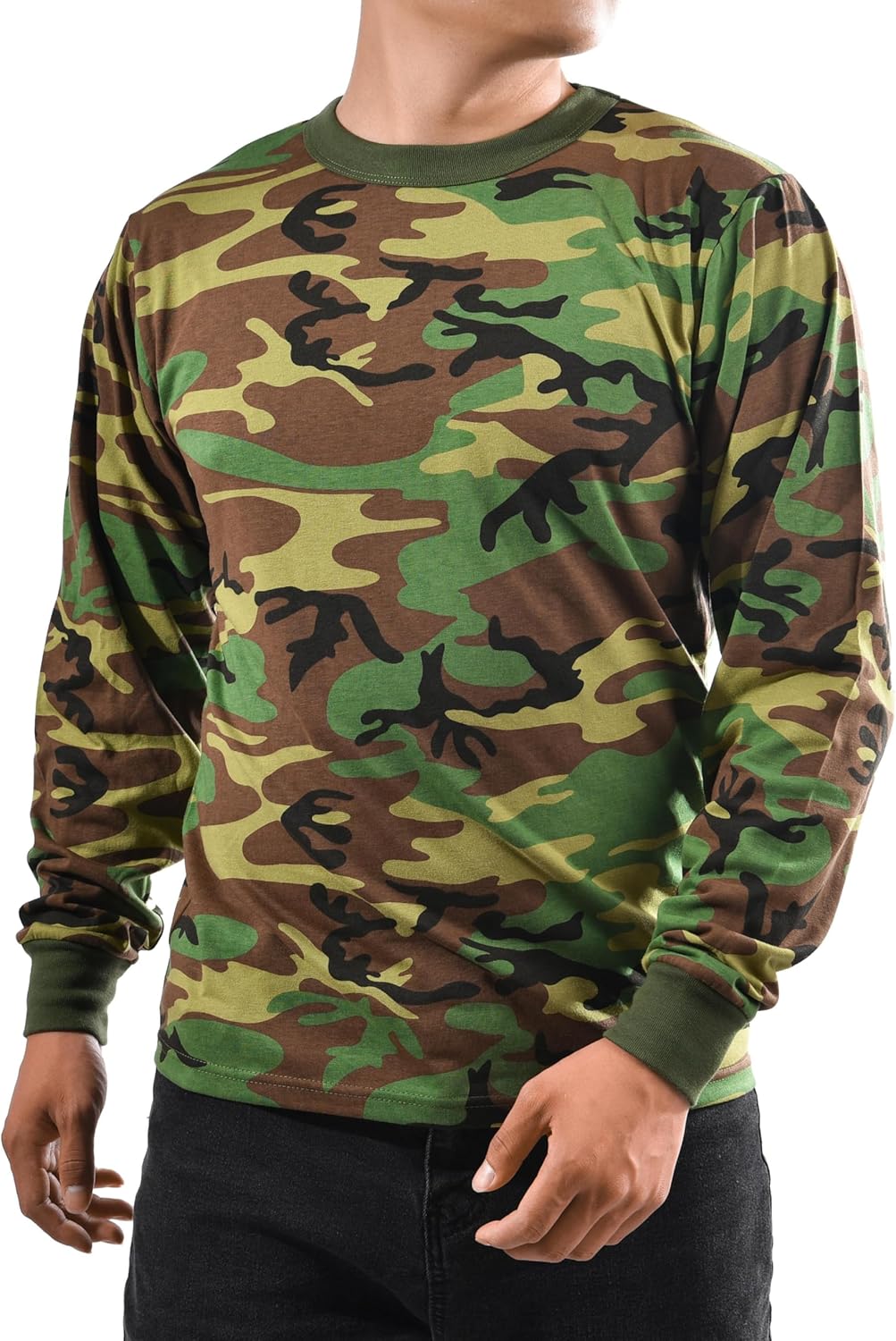 BACKBONE Mens Army Military Gym Training Outdoor Hunt Camp Camouflage Long Sleeve Tee T-Shirt