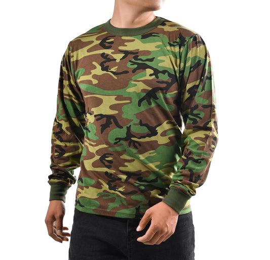 BACKBONE Mens Army Military Gym Training Outdoor Hunt Camp Camouflage Long Sleeve Tee T-Shirt