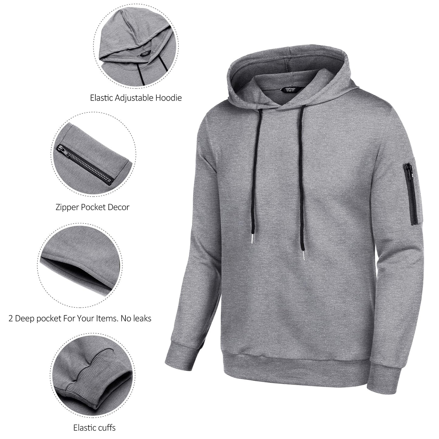COOFANDY Men's Tracksuit 2 Piece Hooded Athletic Sweatsuits Casual Running Jogging Sport Suit Sets