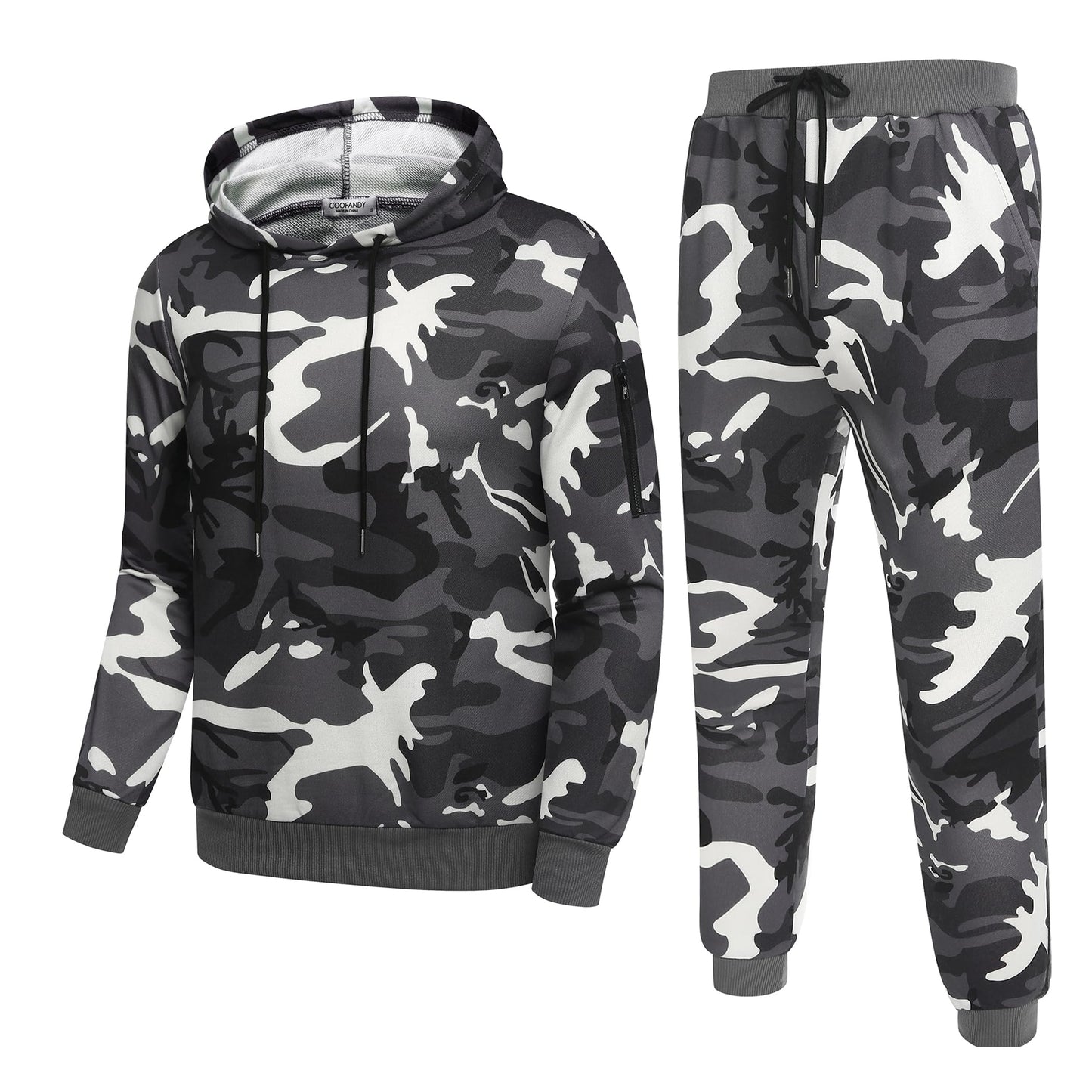 COOFANDY Men's Tracksuit 2 Piece Hooded Athletic Sweatsuits Casual Running Jogging Sport Suit Sets