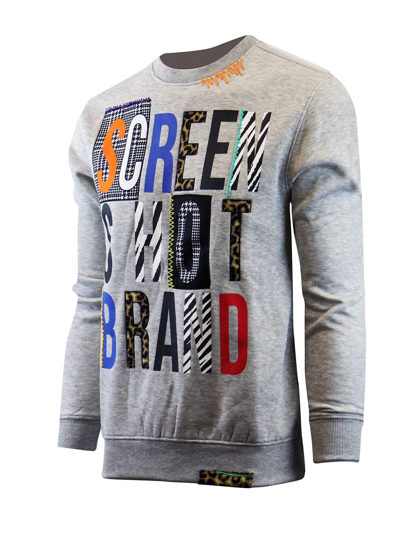 Screenshotbrand Mens Urban Hip Hop Premium Fleece - Pullover Active Urbanwear Street Fashion Crew Neck Sweatshirt