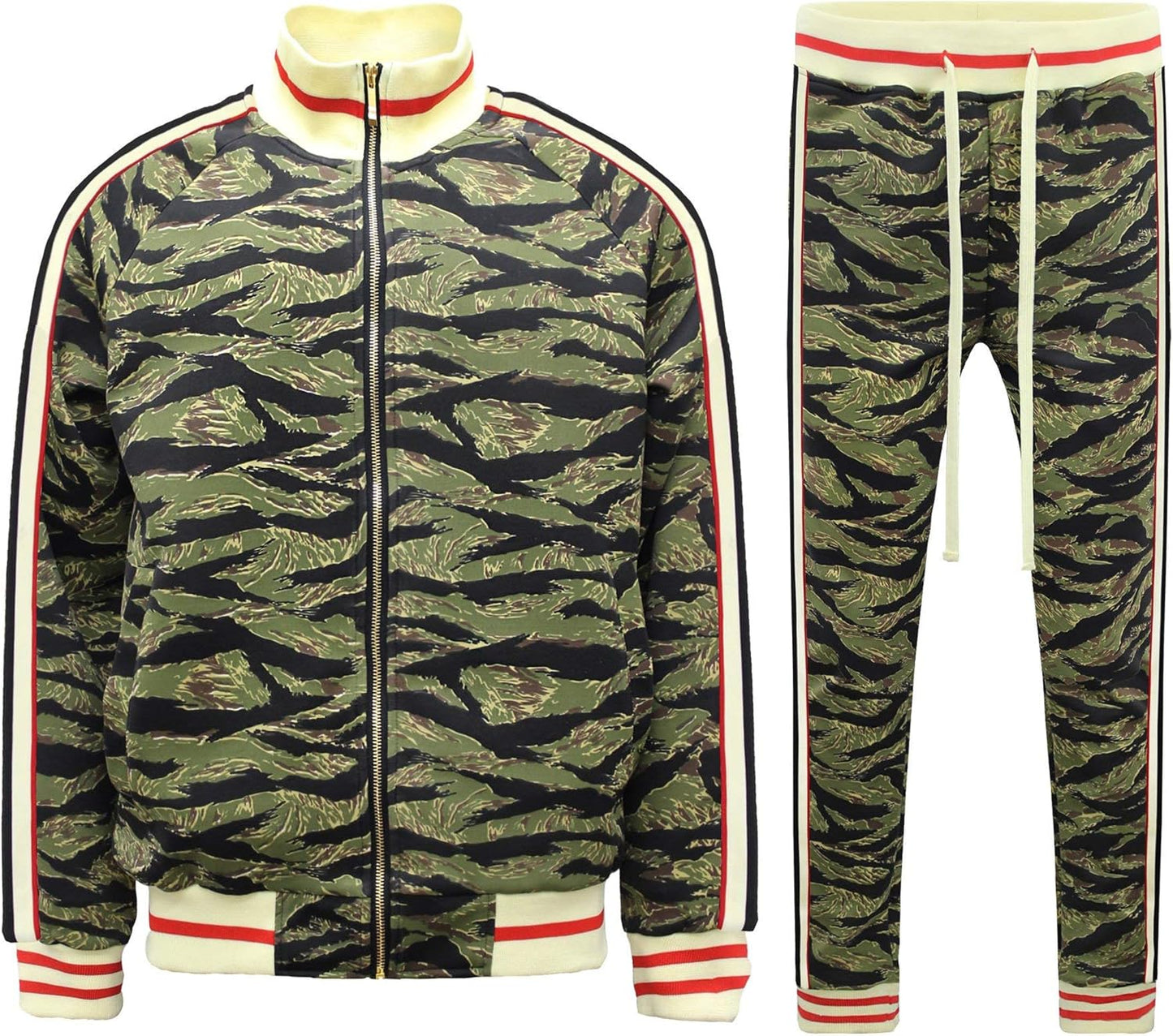 G-Style USA Men's Tiger Pattern Tracksuit Sets