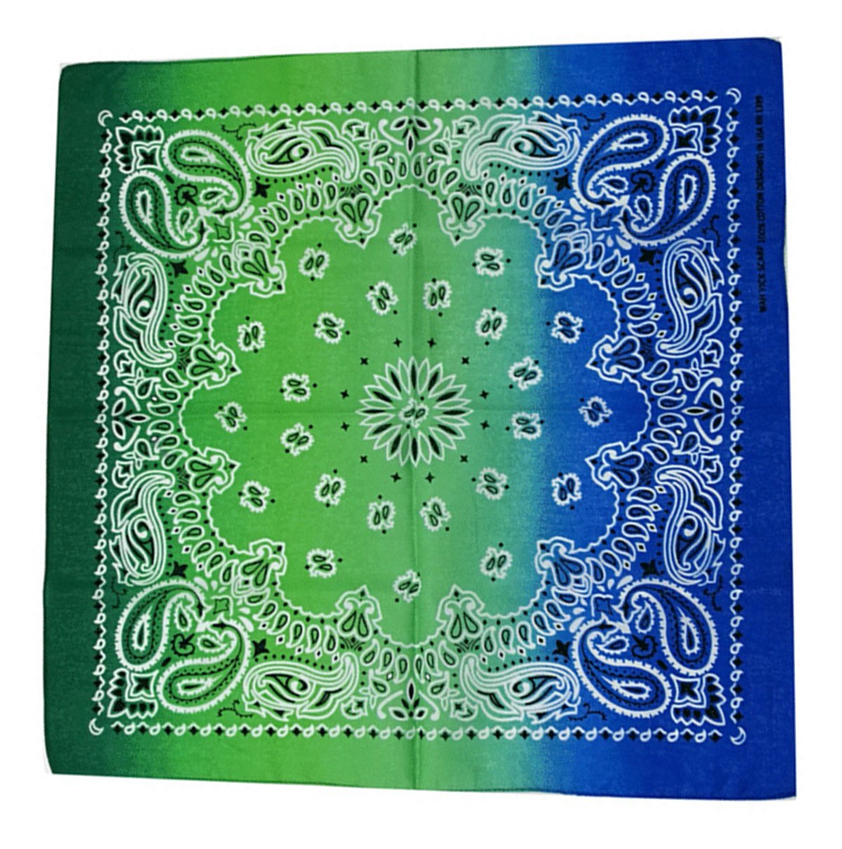 xsby 12 Piece Novelty Bandanas Paisley 100% Cotton Headwear