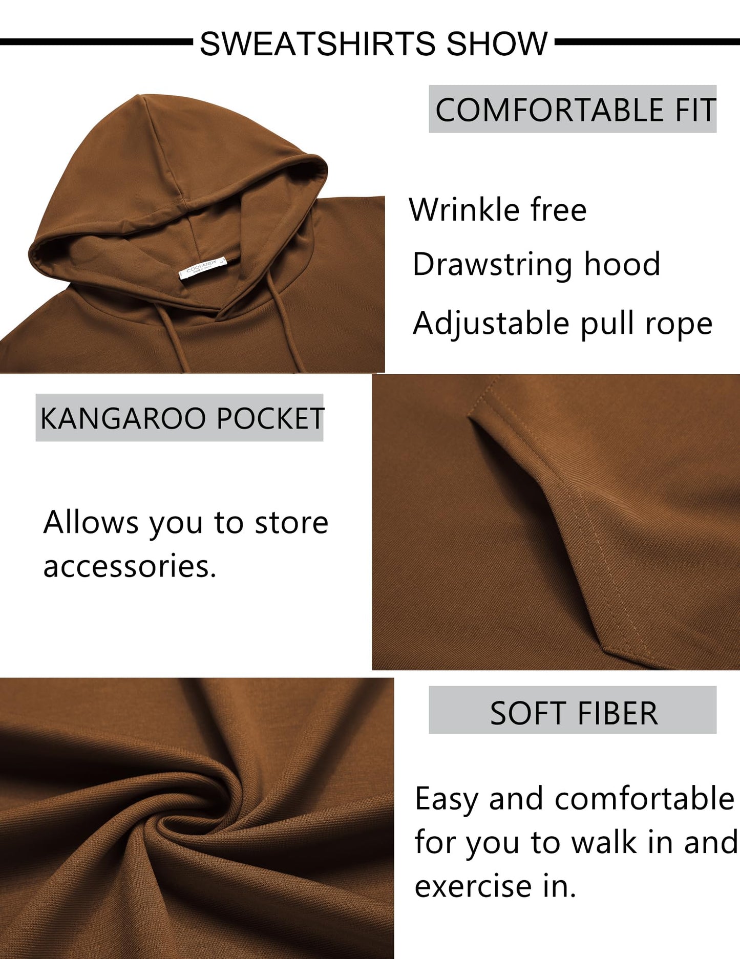 COOFANDY Sweatsuits for Men 2 Piece Tracksuit Casual Athletic Jogging Suit Hooded Set