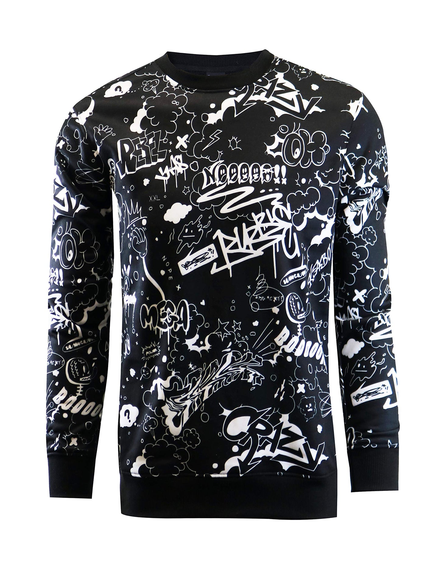 Screenshotbrand Mens Urban Hip Hop Premium Fleece - Pullover Active Urbanwear Street Fashion Crew Neck Sweatshirt