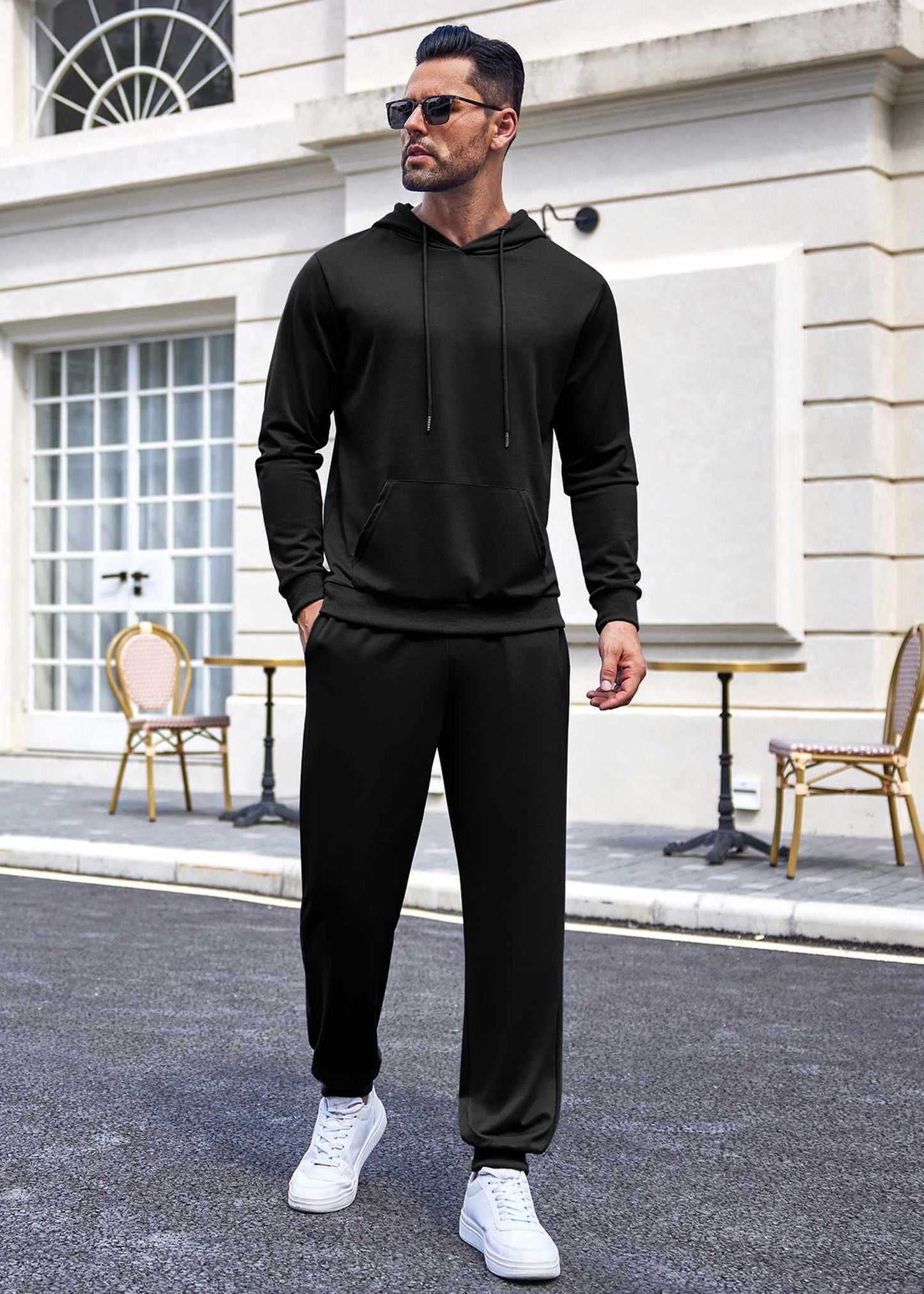 COOFANDY Sweatsuits for Men 2 Piece Tracksuit Casual Athletic Jogging Suit Hooded Set