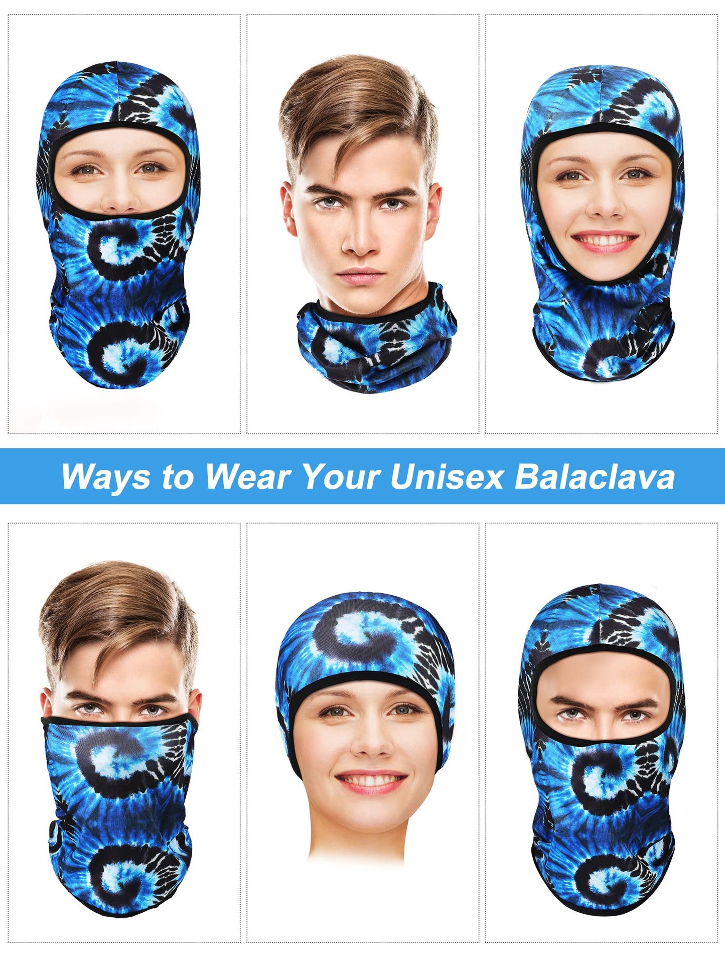 Geyoga 8 Pcs Balaclava Ski Mask Sun Protection Windproof Balaclava UV Protection Summer Full Face Covering for Outdoor Sports