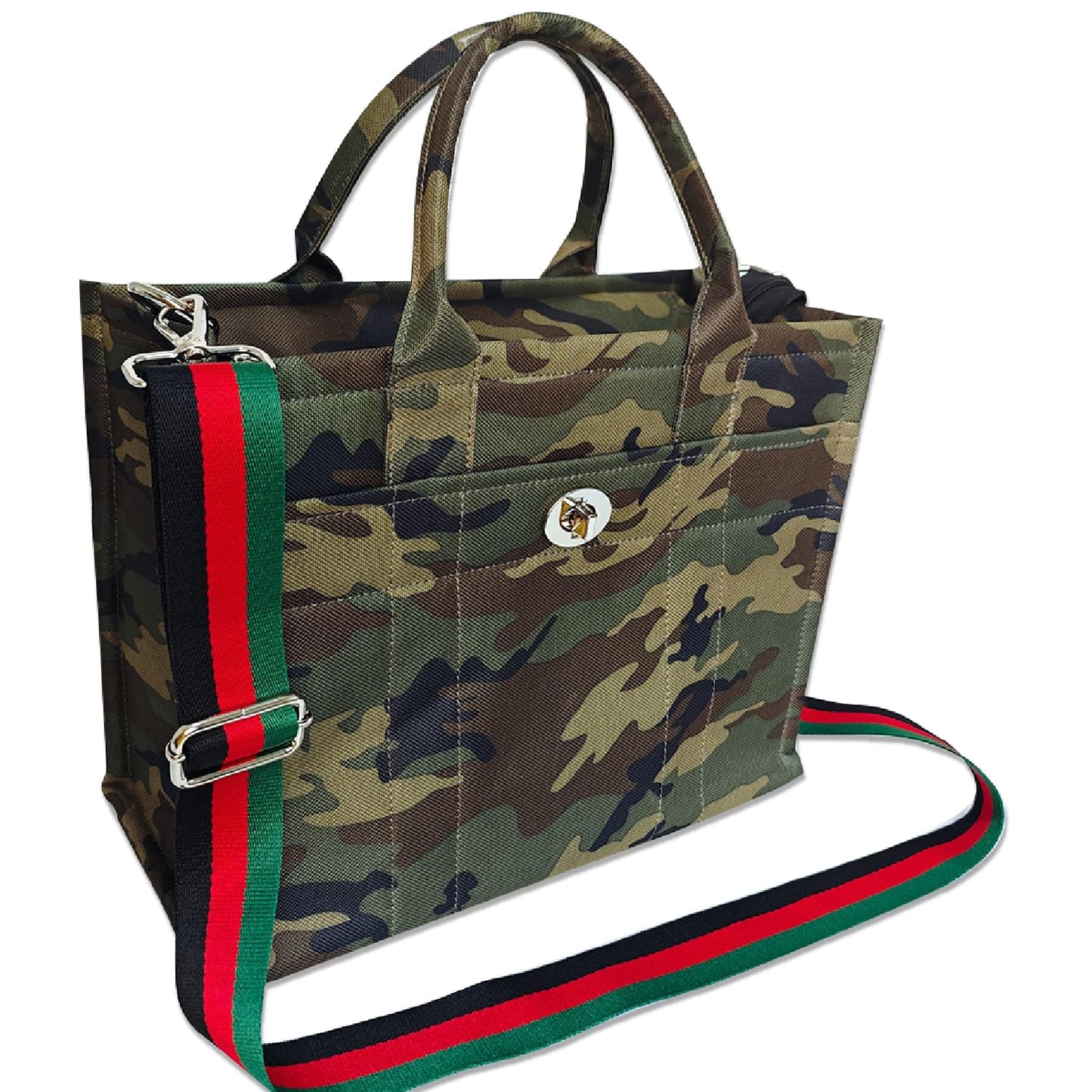 Dyalsa Tote Bags for Women, Canvas Handbag Tote Purse Crossbody Bags with Zip Medium Shoulder Bags for Work and Travel