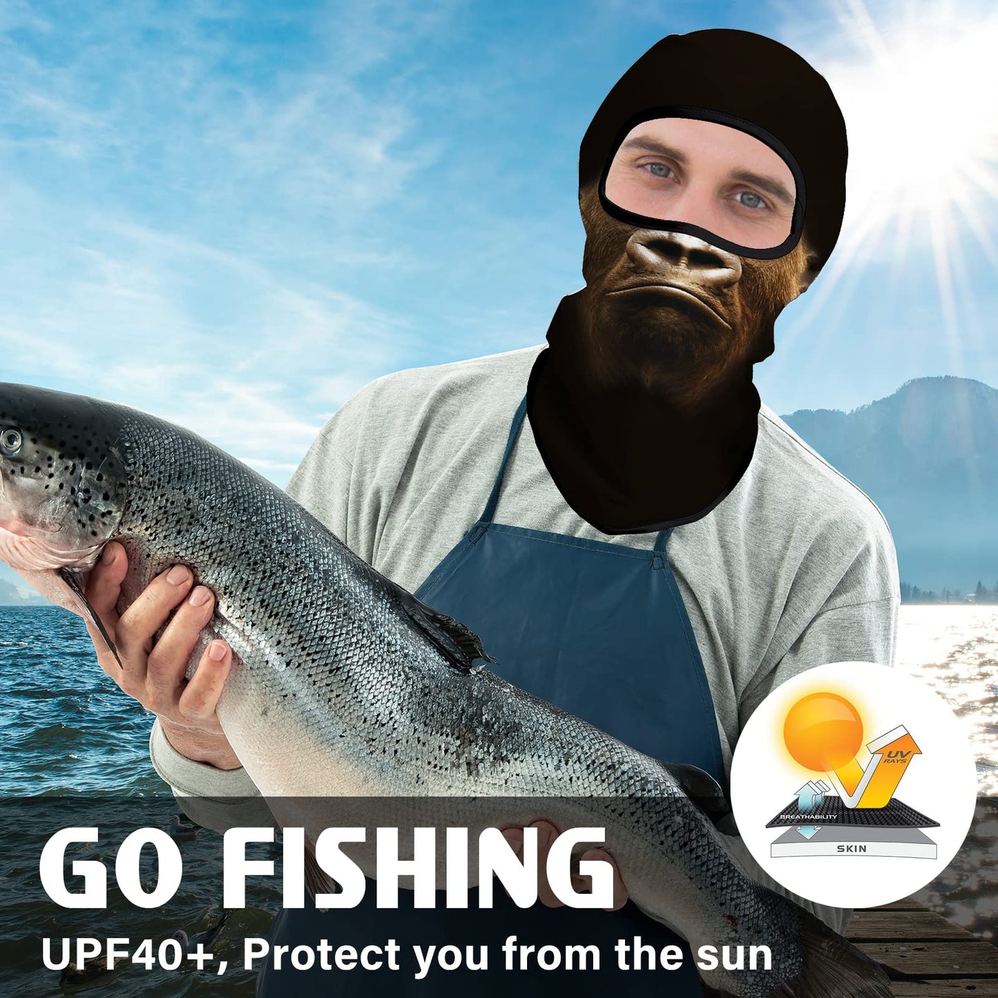 Obacle Balaclava Face Mask Men Women Lightweight for Ski Hunting Cycling Fishing