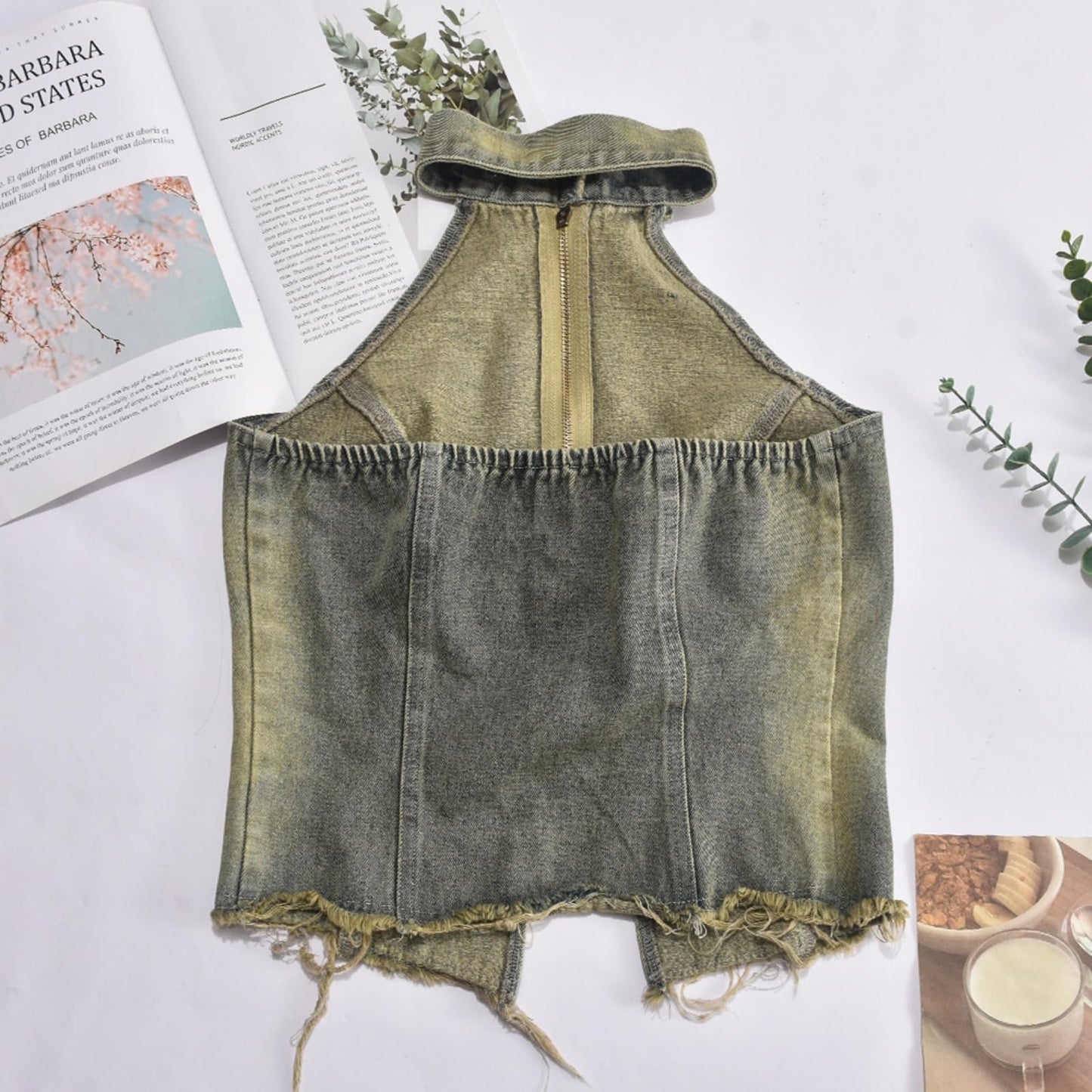 Womens Summer Cute Camo Button Down Cropped Jean Jacket Casual Lapel Outwear Denim Shirts Blouse Top