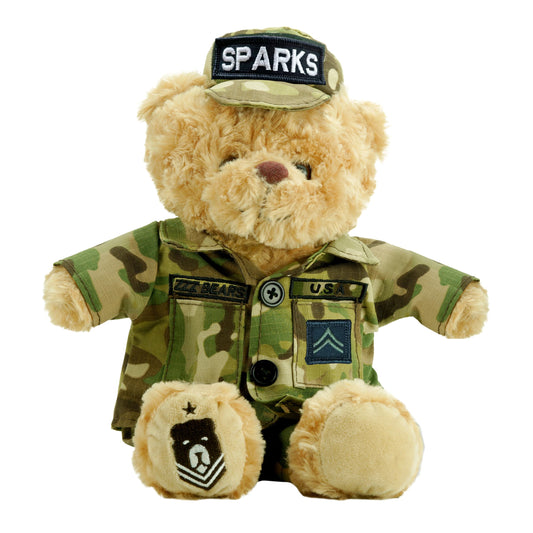 ZZZ Bears Personalized Army Teddy Bear, Gift for Boot Camp Graduates, Veterans & Comforting Loved Ones at Home During Deployment