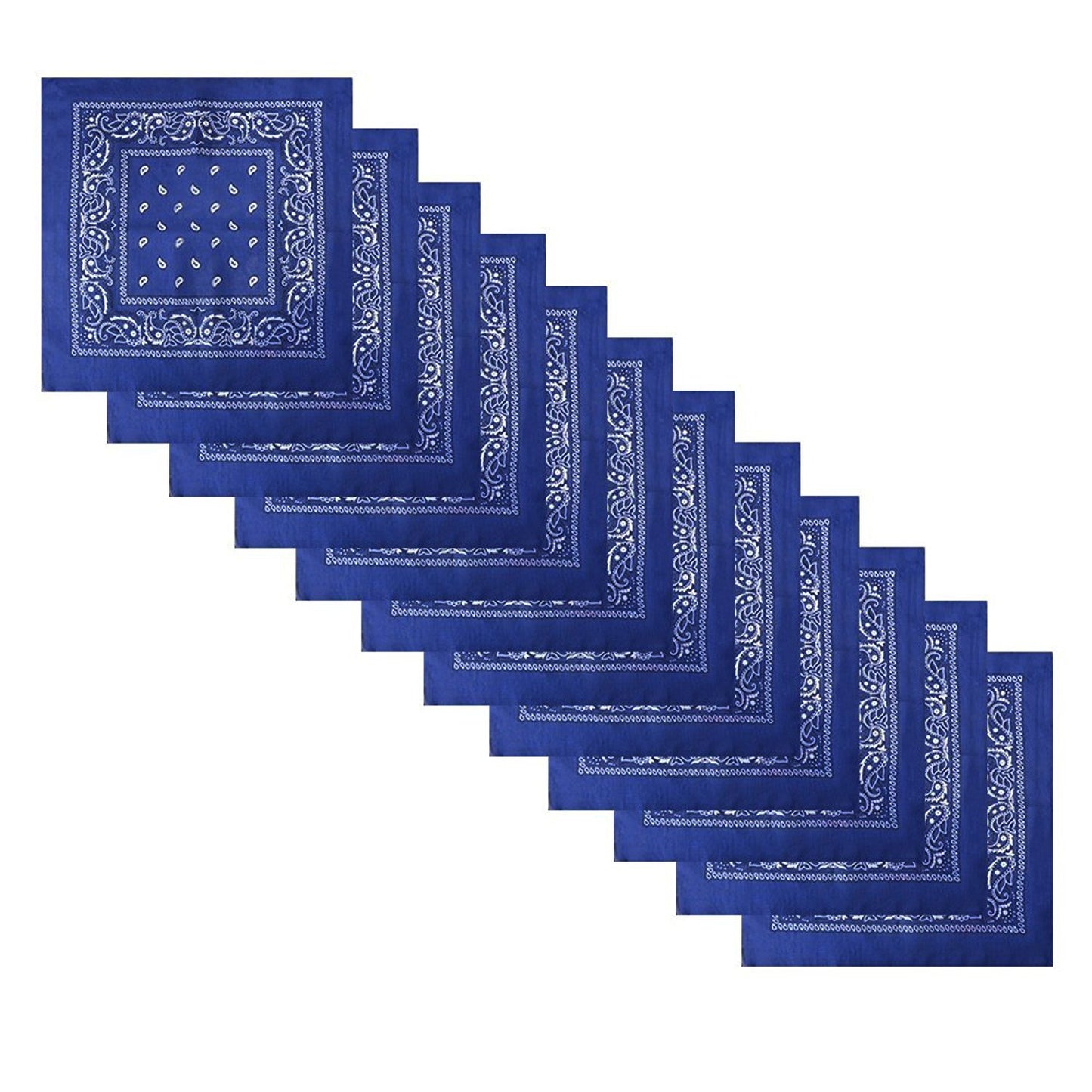 xsby 12 Piece Novelty Bandanas Paisley 100% Cotton Headwear