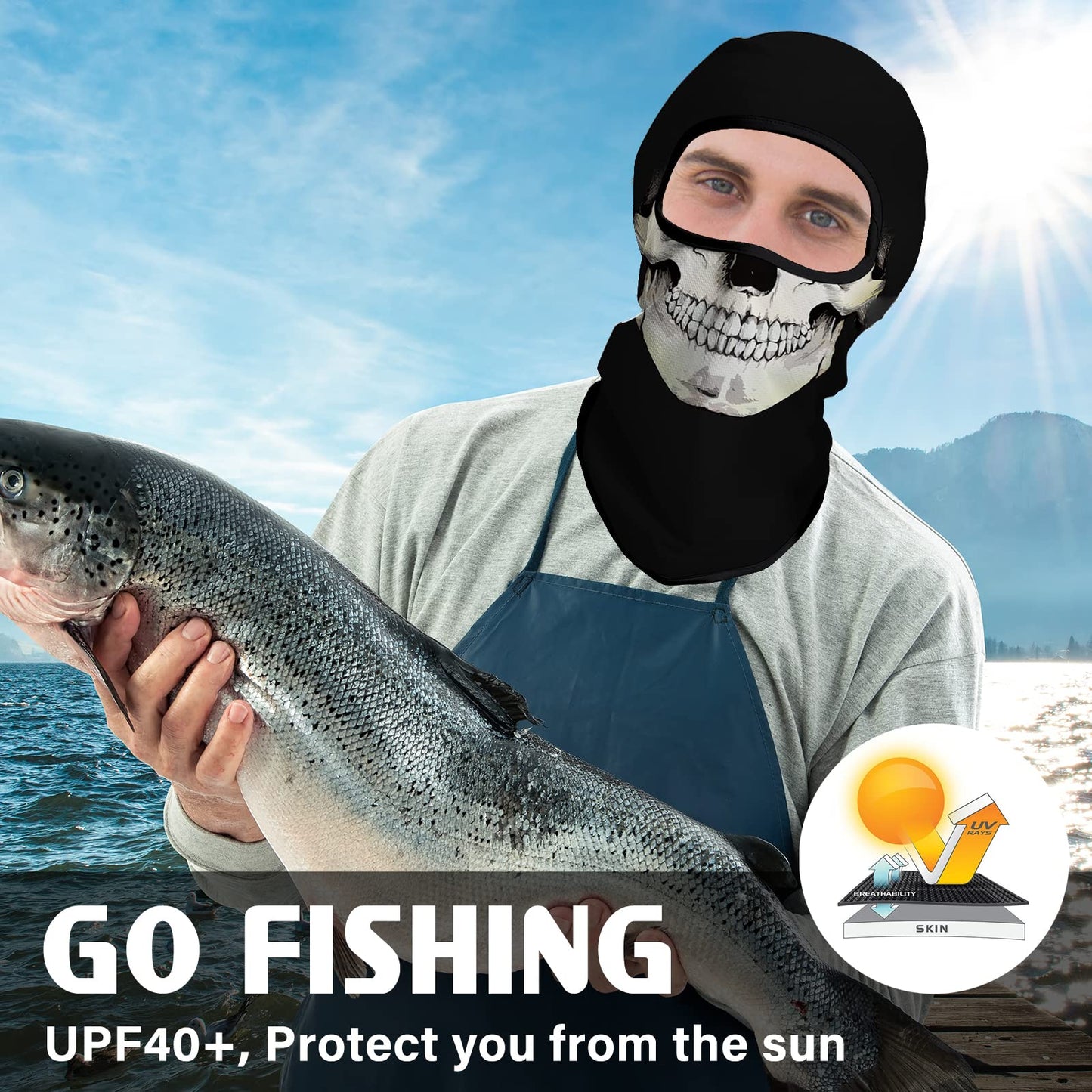 Obacle Balaclava Face Mask Men Women Lightweight for Ski Hunting Cycling Fishing