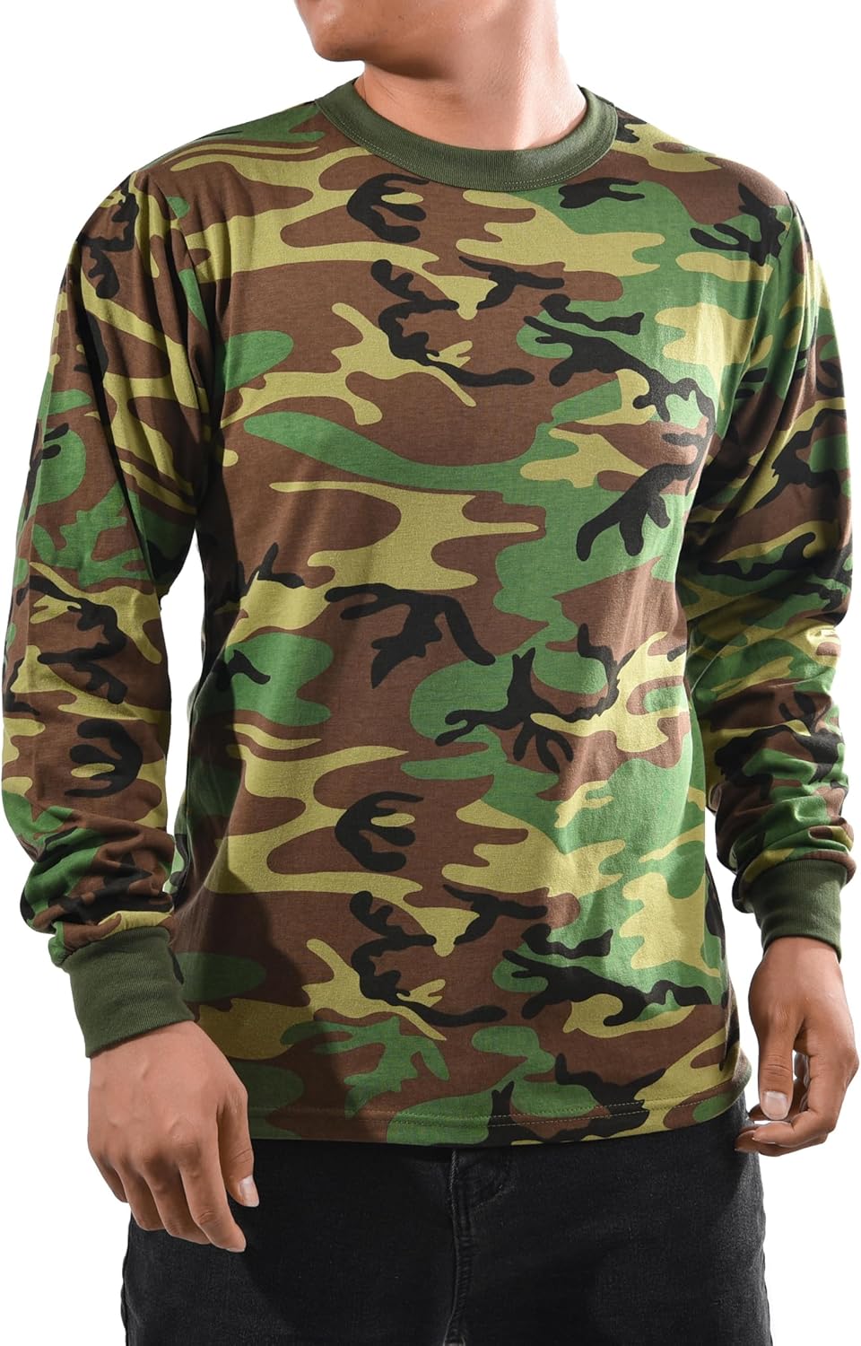 BACKBONE Mens Army Military Gym Training Outdoor Hunt Camp Camouflage Long Sleeve Tee T-Shirt
