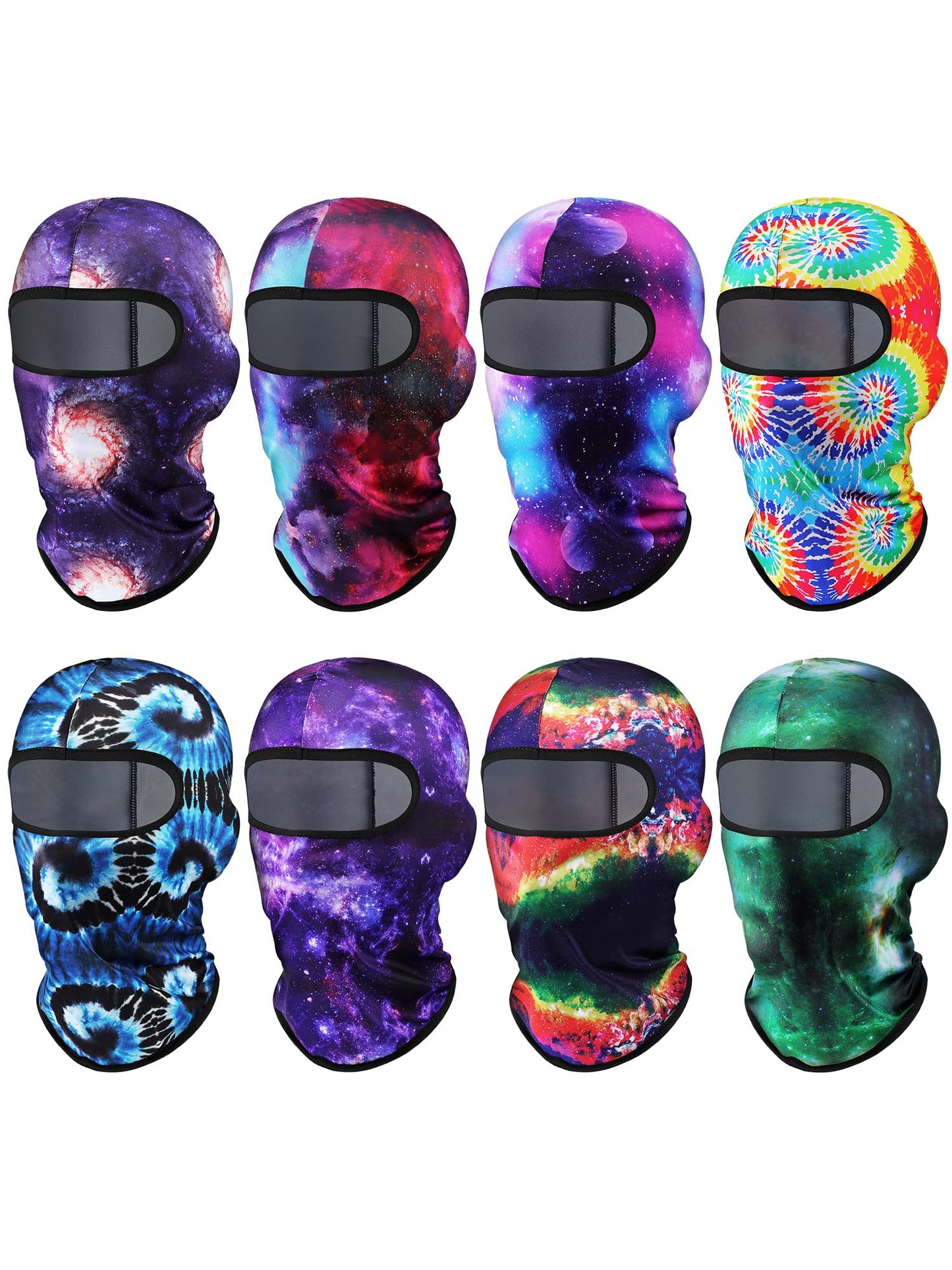 Geyoga 8 Pcs Balaclava Ski Mask Sun Protection Windproof Balaclava UV Protection Summer Full Face Covering for Outdoor Sports