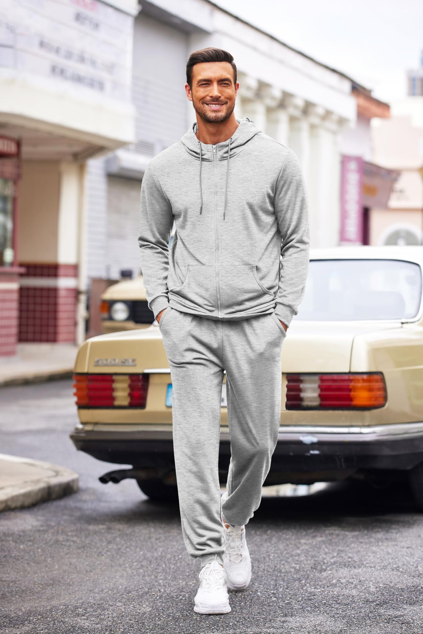 COOFANDY Sweatsuits for Men 2 Piece tracksuit Sets Full Zip Hoodie Sweatpants for Men Casual Sports Jogging Suits S-4XL