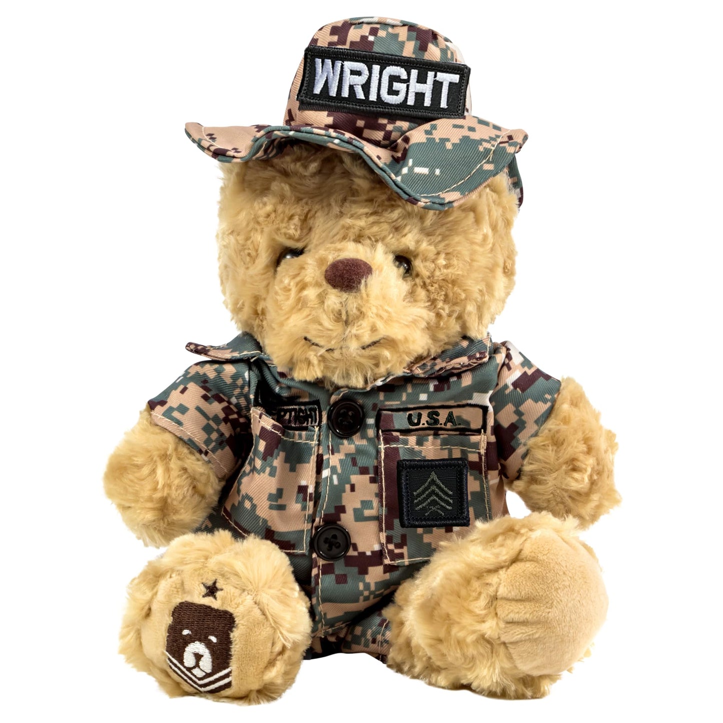 ZZZ Bears Personalized Army Teddy Bear, Gift for Boot Camp Graduates, Veterans & Comforting Loved Ones at Home During Deployment