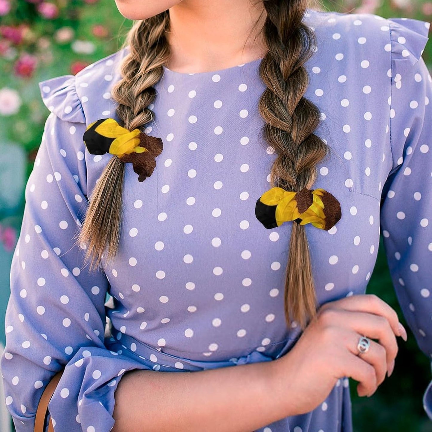 Supdreamc Fashion Hair Scrunchies Spiral Hair Ties for Women Braids, Cool Camo Military Camouflage Adjustable Ponytail Bands Dreadlock Accessories