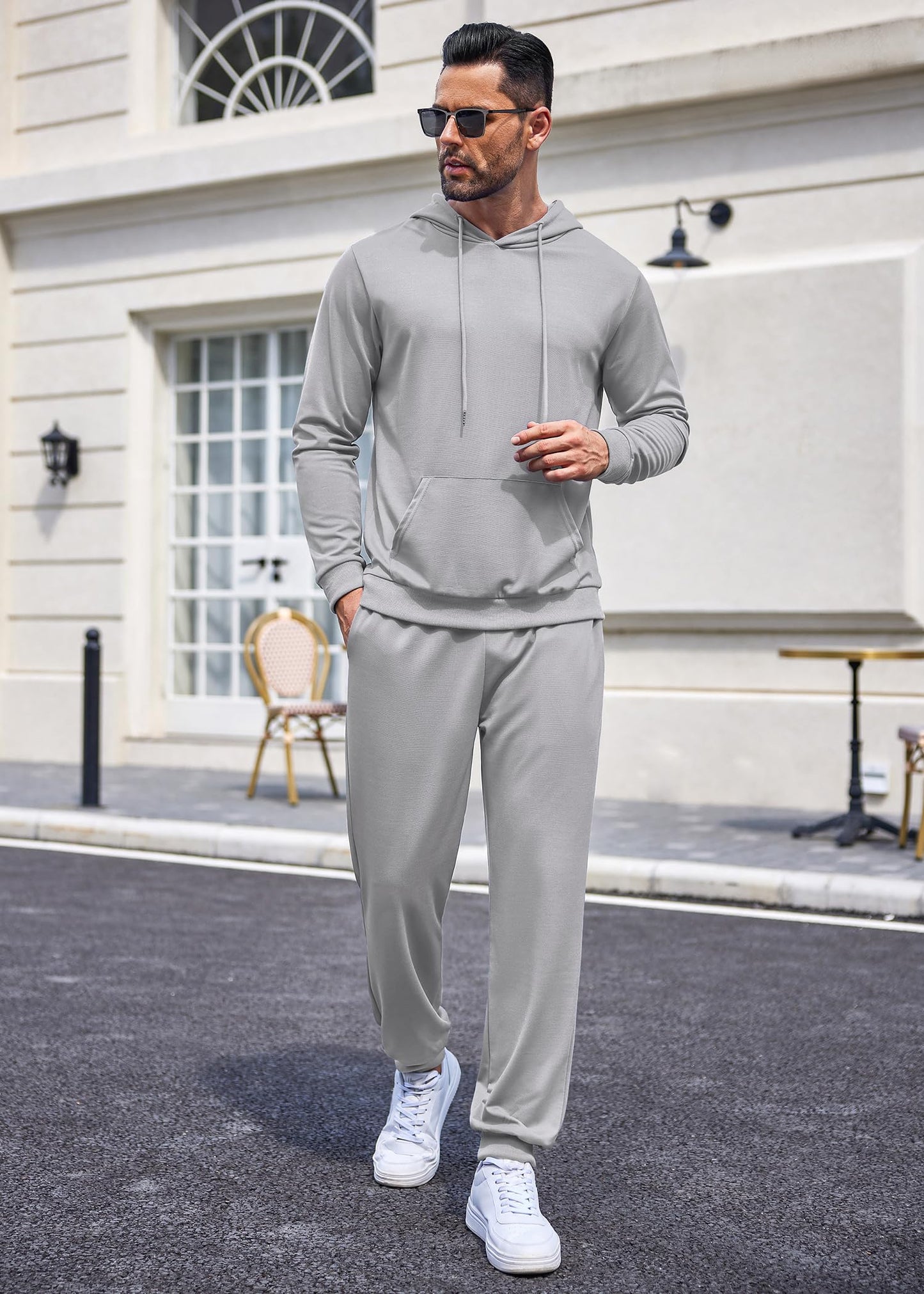 COOFANDY Sweatsuits for Men 2 Piece Tracksuit Casual Athletic Jogging Suit Hooded Set