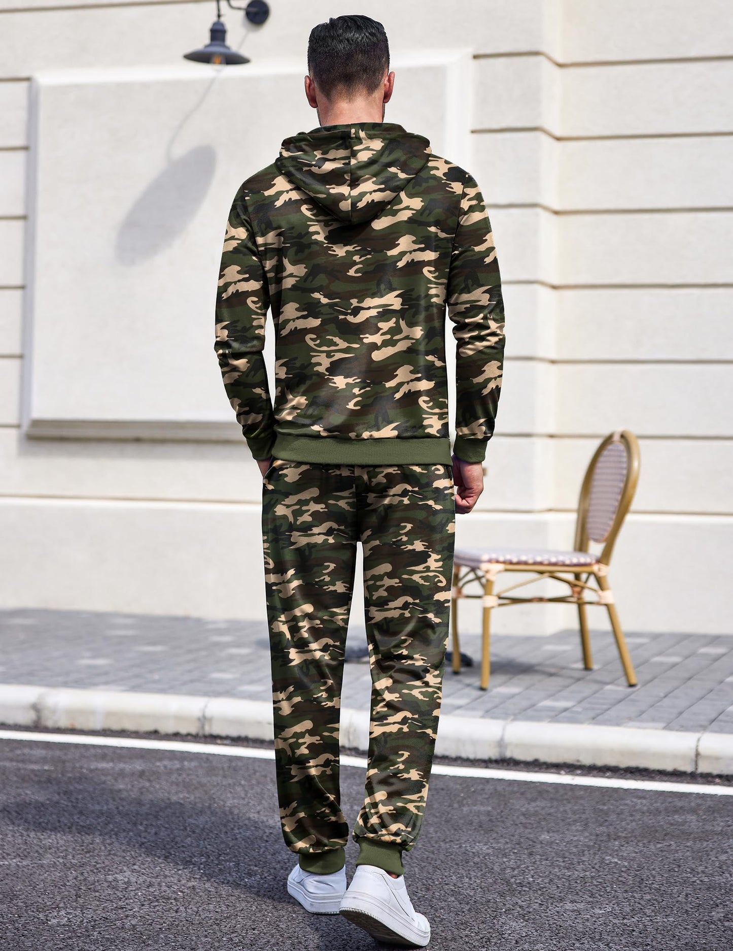 COOFANDY Sweatsuits for Men 2 Piece Tracksuit Casual Athletic Jogging Suit Hooded Set