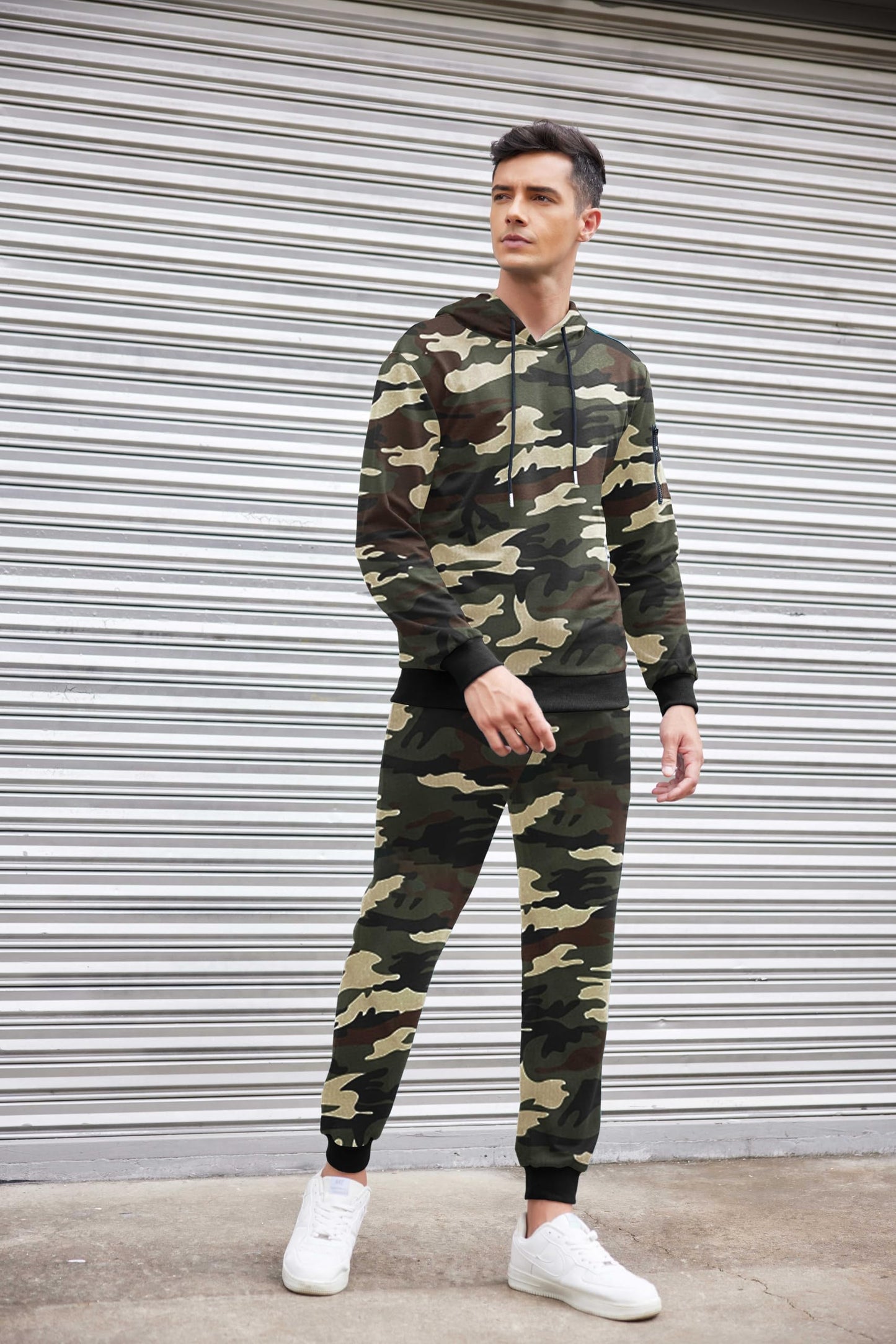 COOFANDY Men's Tracksuit 2 Piece Hooded Athletic Sweatsuits Casual Running Jogging Sport Suit Sets