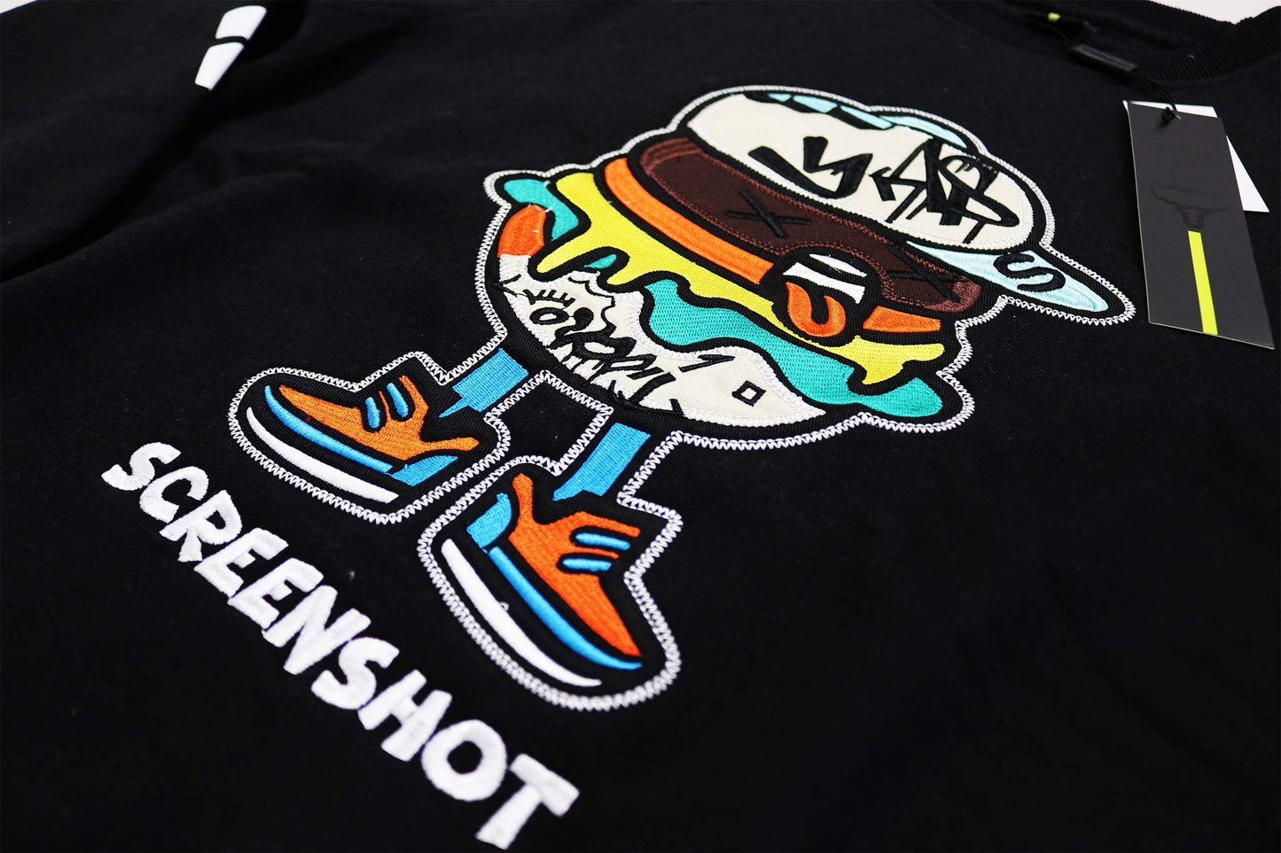 Screenshotbrand Mens Urban Hip Hop Premium Fleece - Pullover Active Urbanwear Street Fashion Crew Neck Sweatshirt