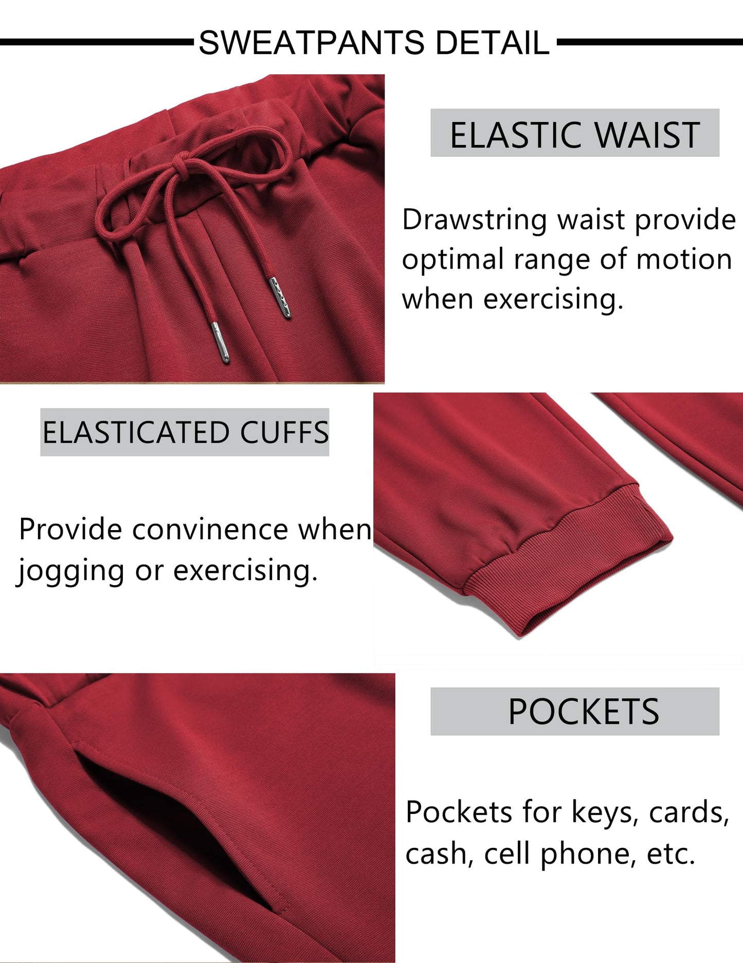 COOFANDY Sweatsuits for Men 2 Piece Tracksuit Casual Athletic Jogging Suit Hooded Set