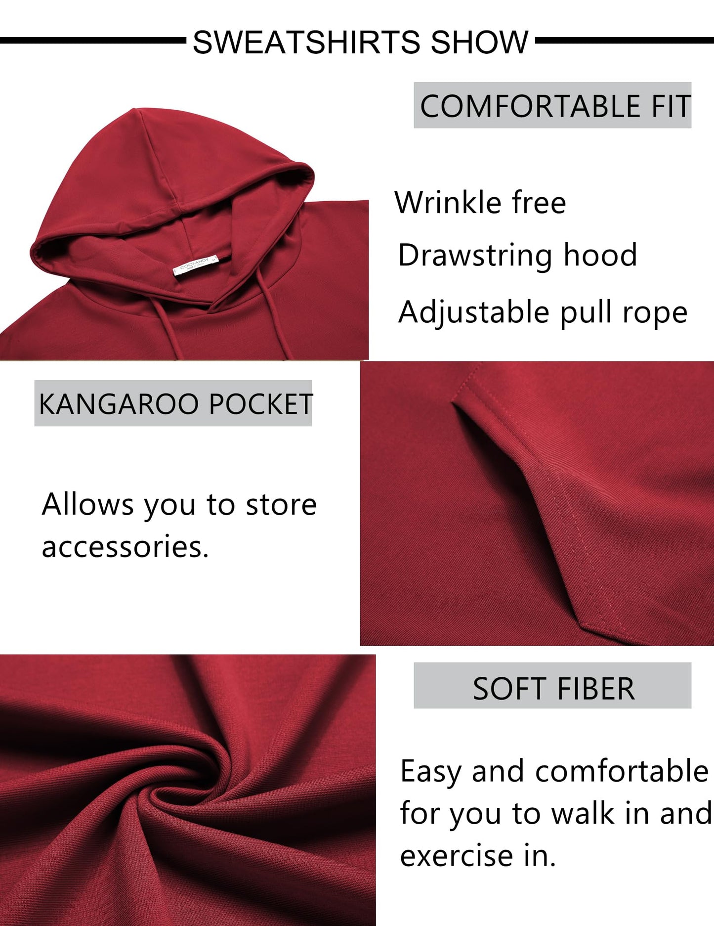 COOFANDY Sweatsuits for Men 2 Piece Tracksuit Casual Athletic Jogging Suit Hooded Set