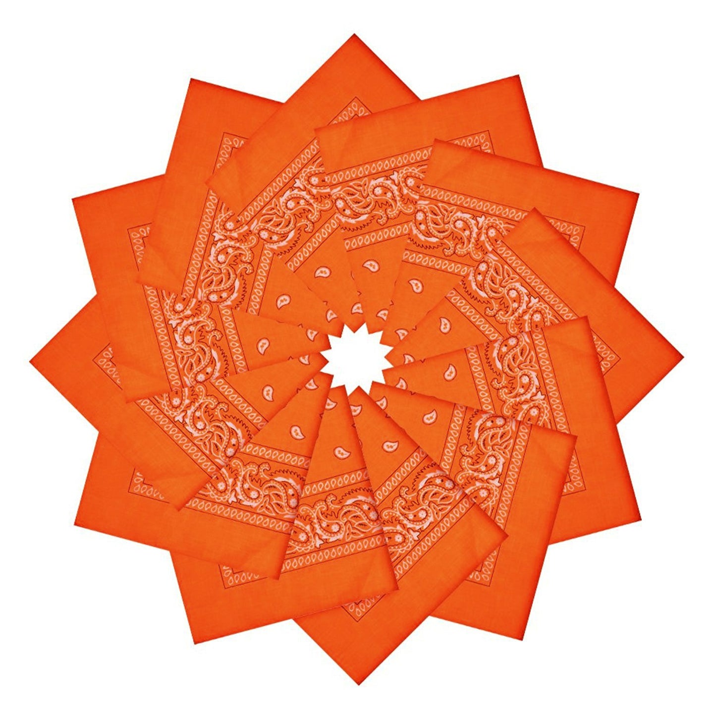 xsby 12 Piece Novelty Bandanas Paisley 100% Cotton Headwear