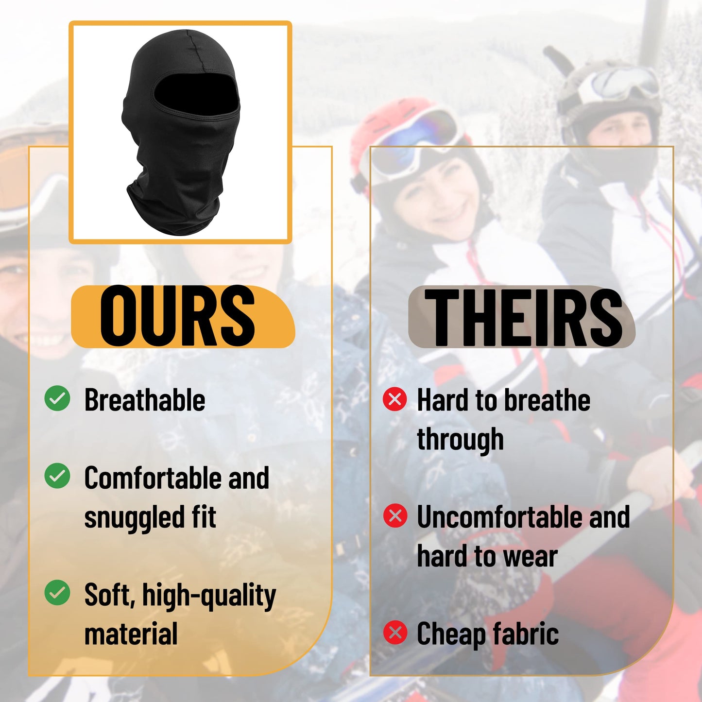 UNCO- Balaclava Face Mask, Ski Mask for Men & Women, Full Face Mask